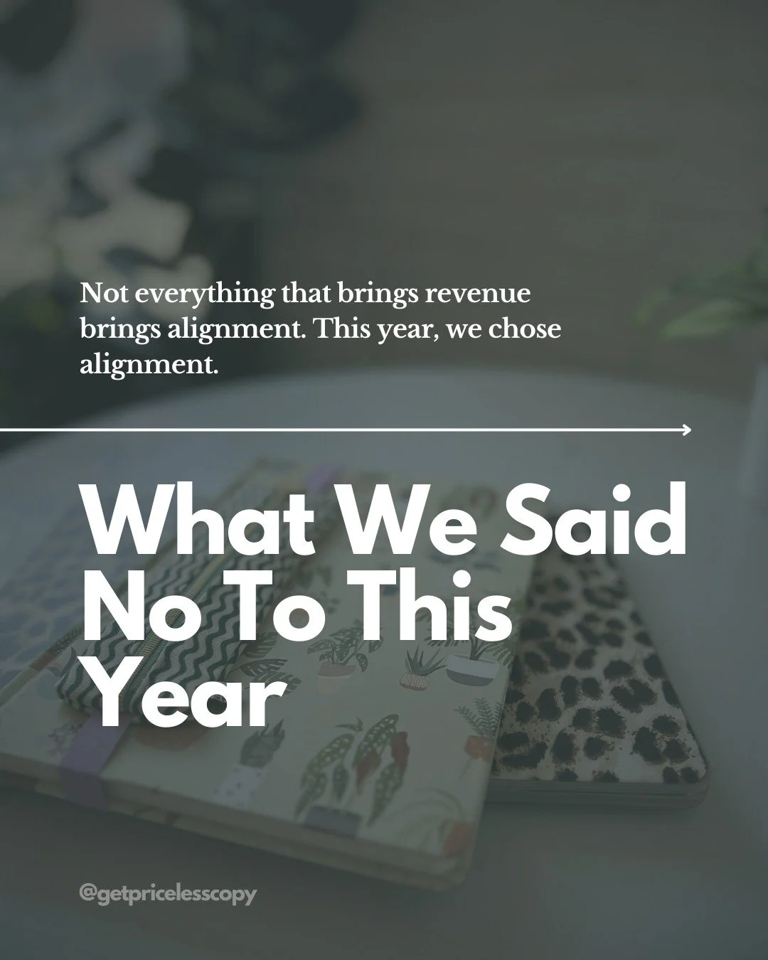 This year, we learned that growth is not about saying yes more often. It is about knowing what to say "yes" to. 

These decisions were not about exclusivity. They were about doing right by the people who trust us with their work.

And we wo