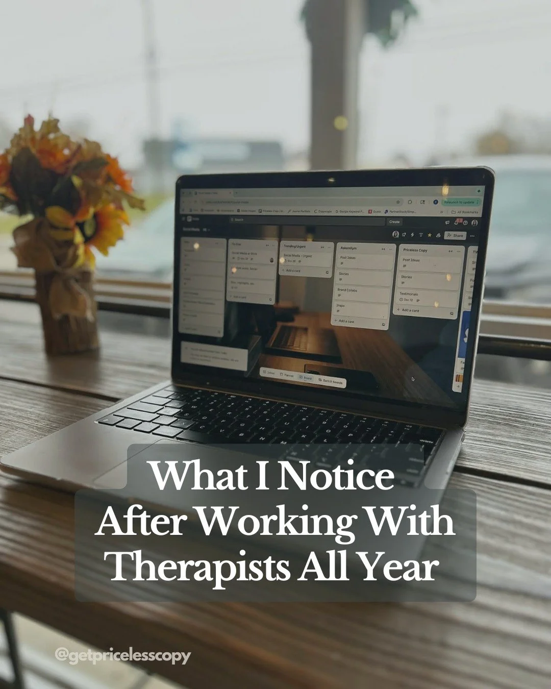 After working with therapists all year, here&rsquo;s what stands out most: 

&bull; The clearest message wins. People need to understand who you help in under 5 seconds.
&bull; Consistency matters more than creativity. One clear theme posted regularl