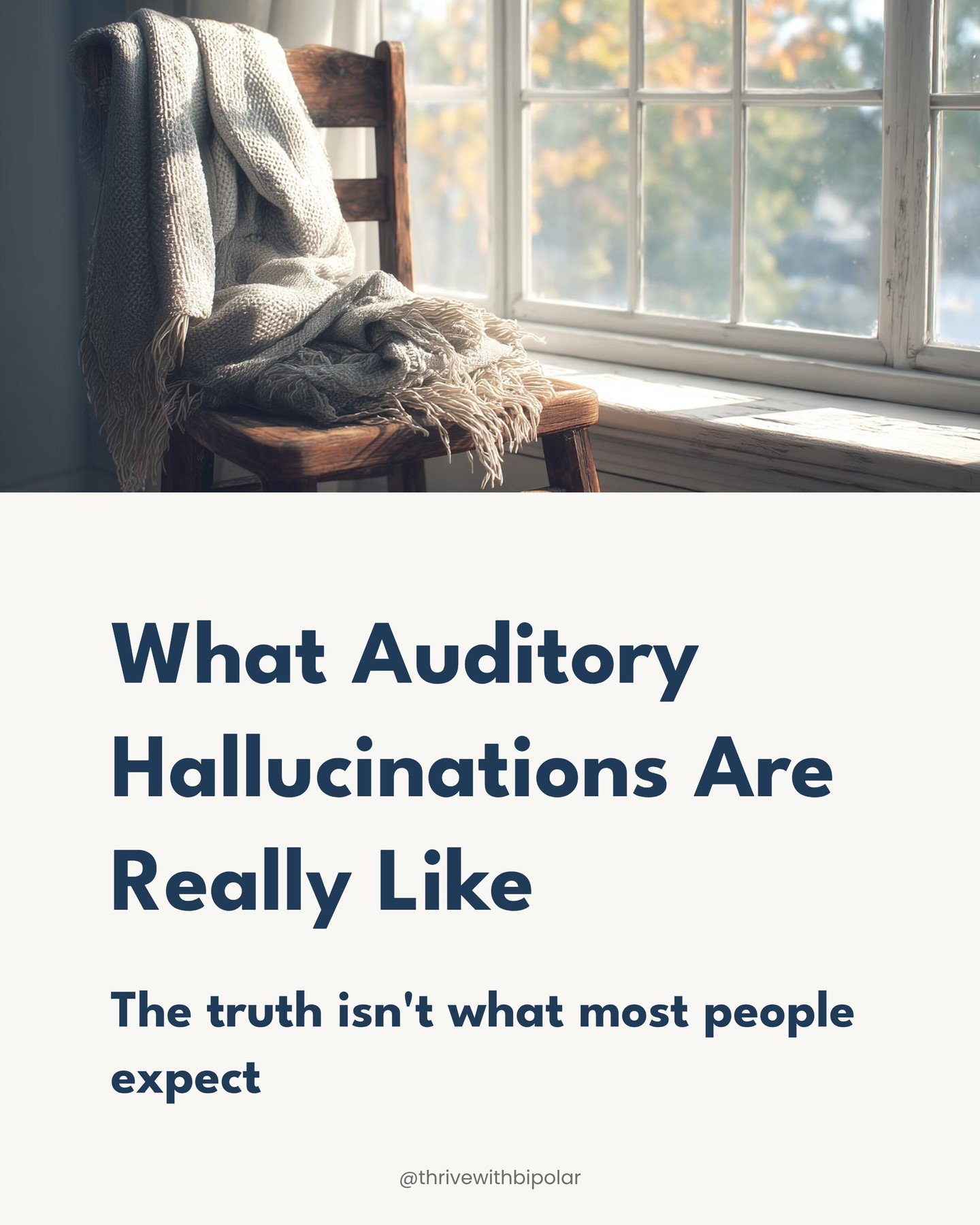 Have you ever wondered what auditory hallucinations are like? Or maybe you experience them and wonder if others experience them differently. ⁠
⁠
Here&rsquo;s my experience. ⁠
⁠
#mentalhealthawareness #mentalhealthmatters #mentalillness #LivedExperien