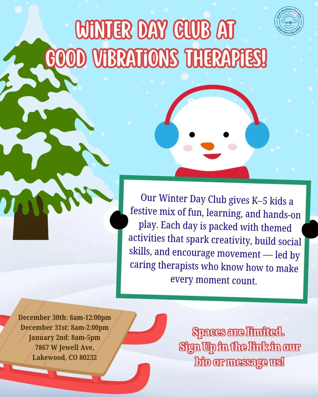 ☃️ School&rsquo;s Out, Fun&rsquo;s In!
Our Winter Day Club is the perfect place for your child to play, create, and stay busy while school takes a break. Spots are limited&mdash;come chill with us! ❄️💙

#winterbreak #winterfun #winterclub #winteract