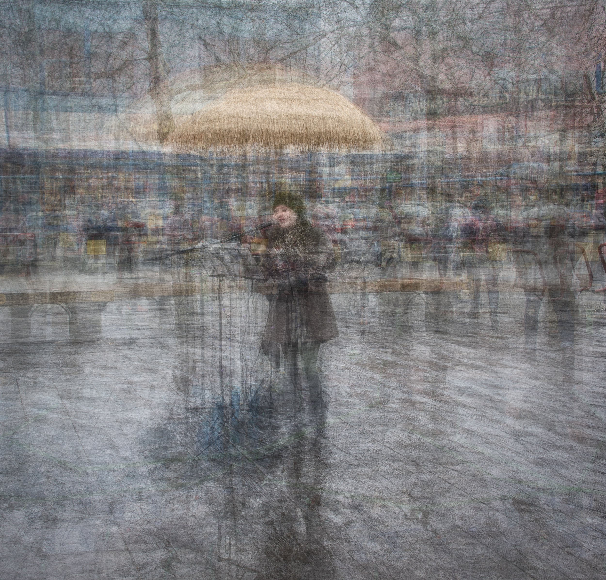 Busker by Lesley Thomas