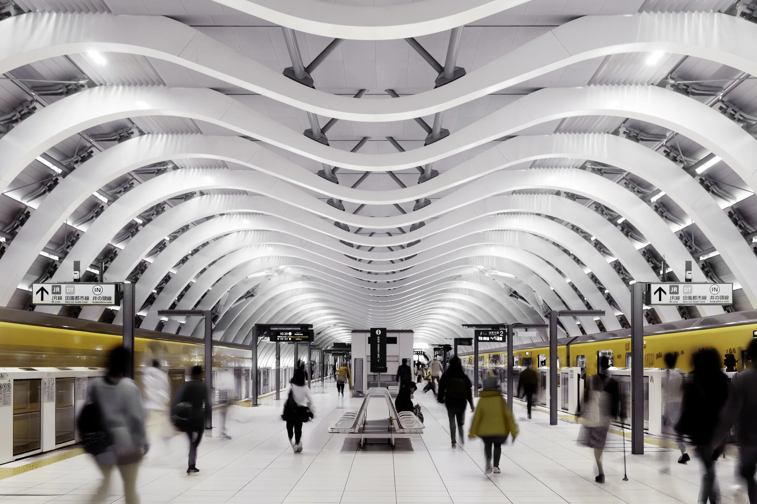Slow Shutter in Shibuya Train Station, Tokyo