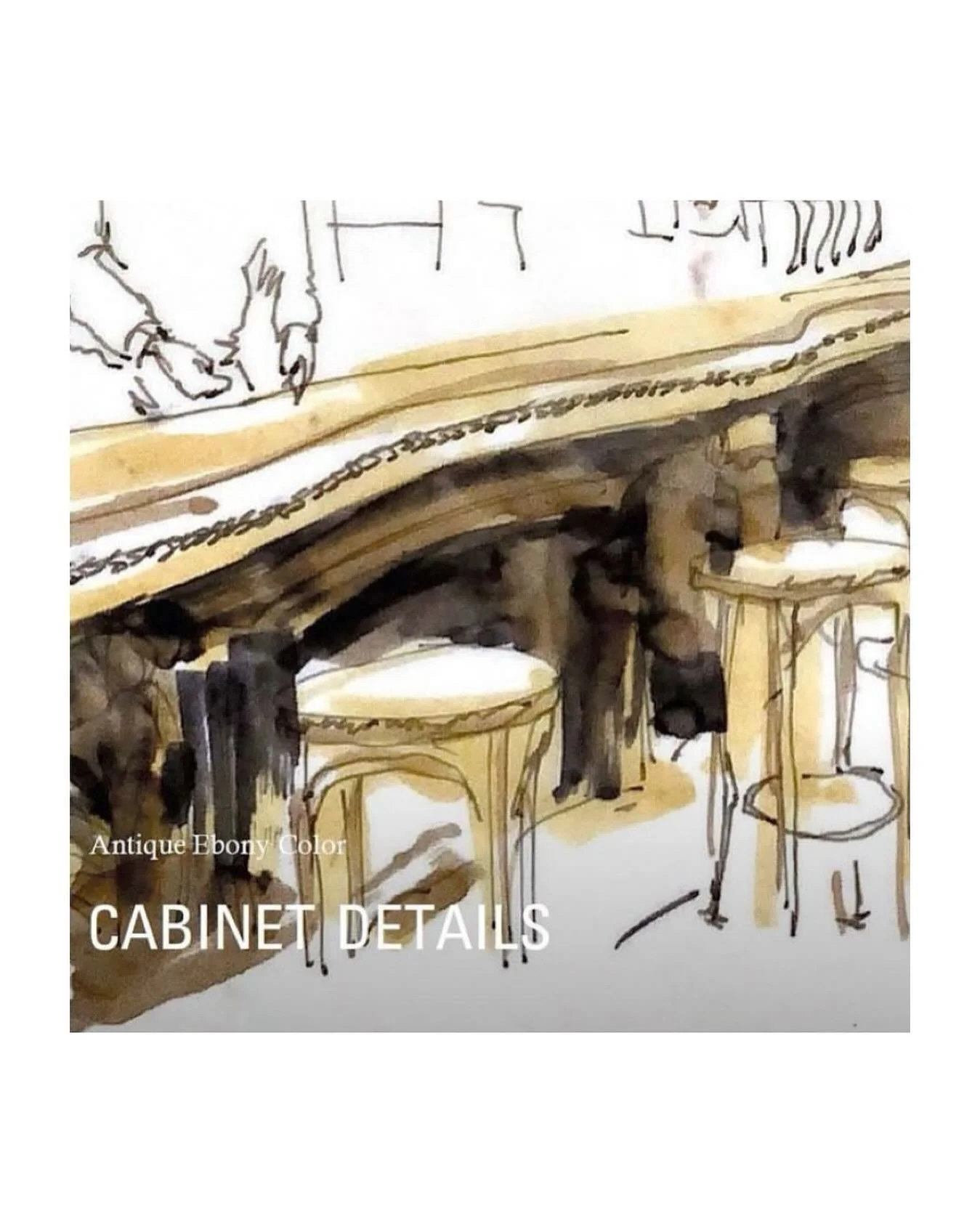 Bar and barstools, Smokey ebony wood with oak details. Coming up with a design concept begins with listening closely to the client and the task at hand and responding with loose sketching.
Colored markers on trace paper are fluid and have an almost w