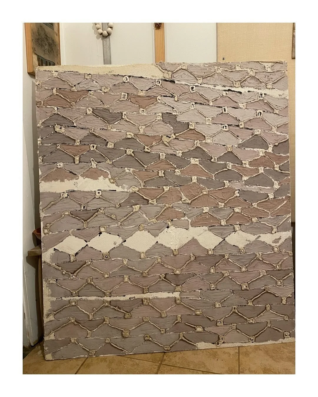 Why make art? I don&rsquo;t know. It makes you think better. When you think better you are more human. The world desperately needs more humanity.

Here&rsquo;s a look at my process. Lately, I use natural pigments mixed with plaster. This one is large