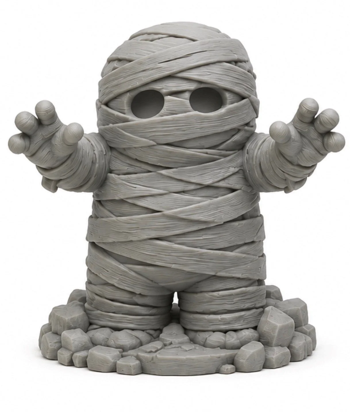 Mummy LED Tea Light Holder – Gray