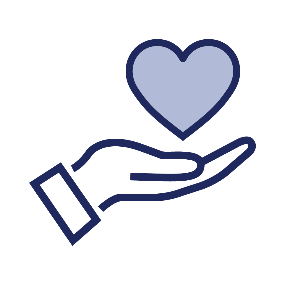Helping hand icon