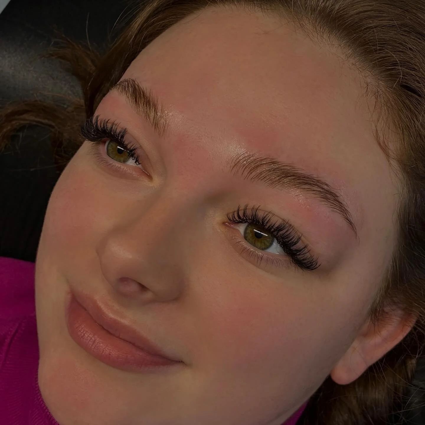 She gets to look like this every day 😮&zwj;💨
Full set of lash extensions + brow lamination with shaping tailored just for her 

#birminghamalabama #pmu #hooveral #lashes #brows