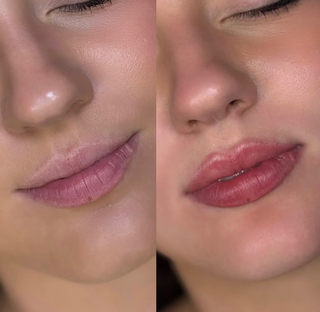 I couldn&rsquo;t pick a favorite - sweet friend I used to work with in Nashville came to see me. We are obsessed with how they turned out! 

#pmu #lipblush #cosmetictattoo #birminghamal #permanentmakeup