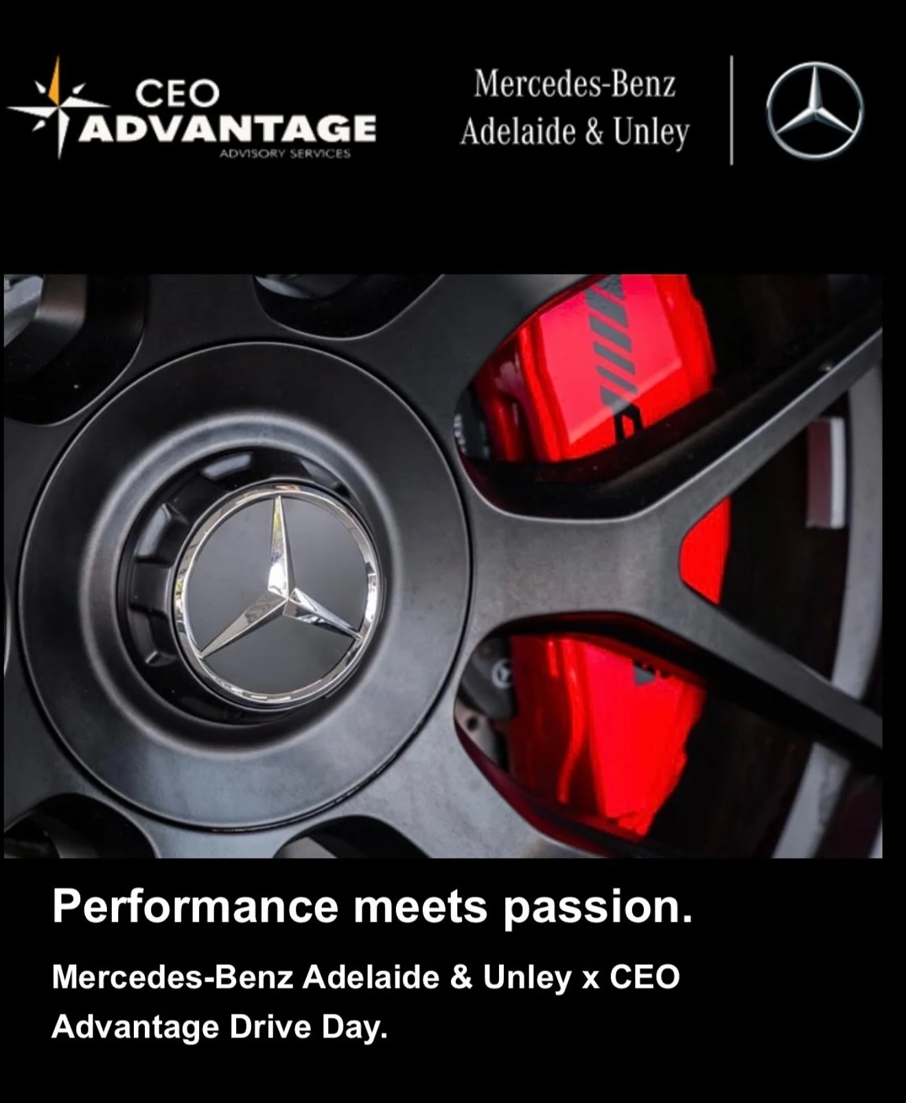 Our next CEO Day Off experience with Mercedes-Benz Adelaide Unley is coming up next week and we can&rsquo;t wait.

At CEO Advantage  we believe that it is important to take a break every now and then and spend some time amongst your peers.

It&rsquo;