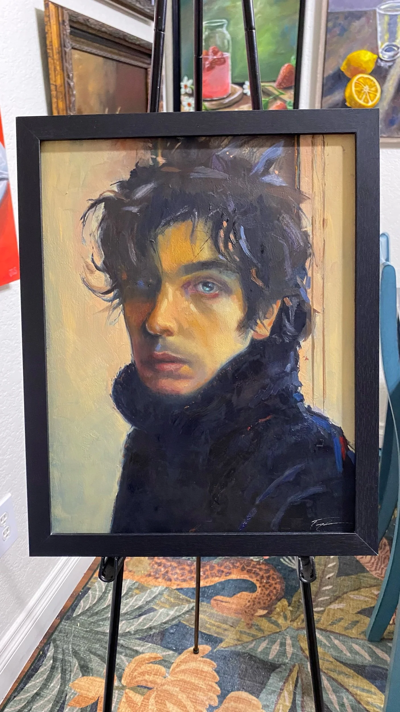 Syd Barrett of Pink Floyd – Original Oil Portrait On wood panel - 11X14 inch