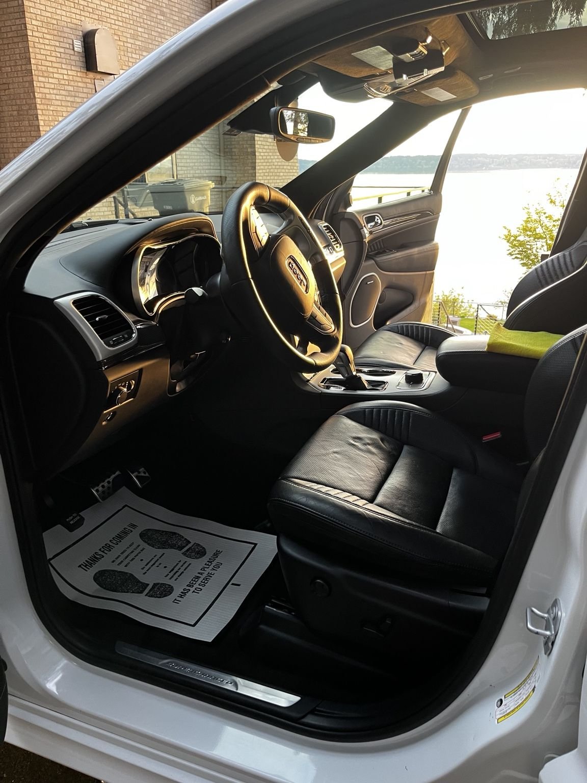 Jeep Trackhawk interior detailing deep clean seats and dashboard in Burien Wa
