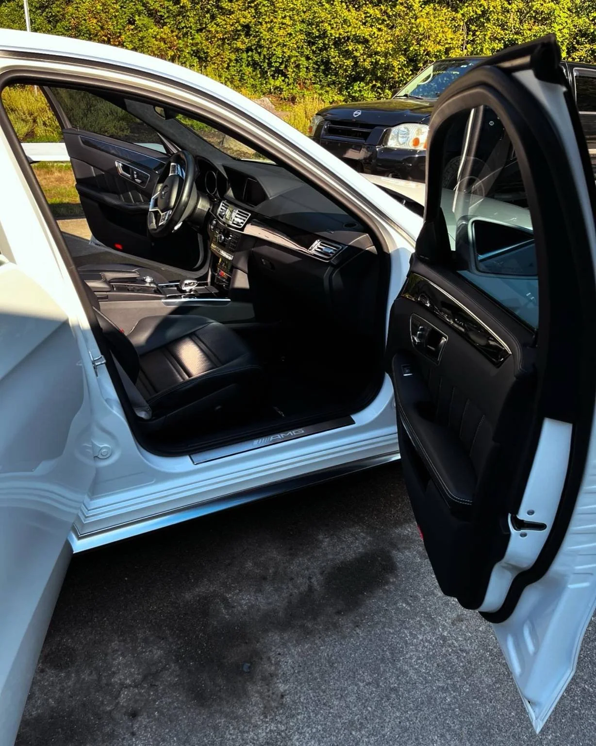 Mercedes AMG interior detailing in Graham, WA with deep cleaning and leather restoration.