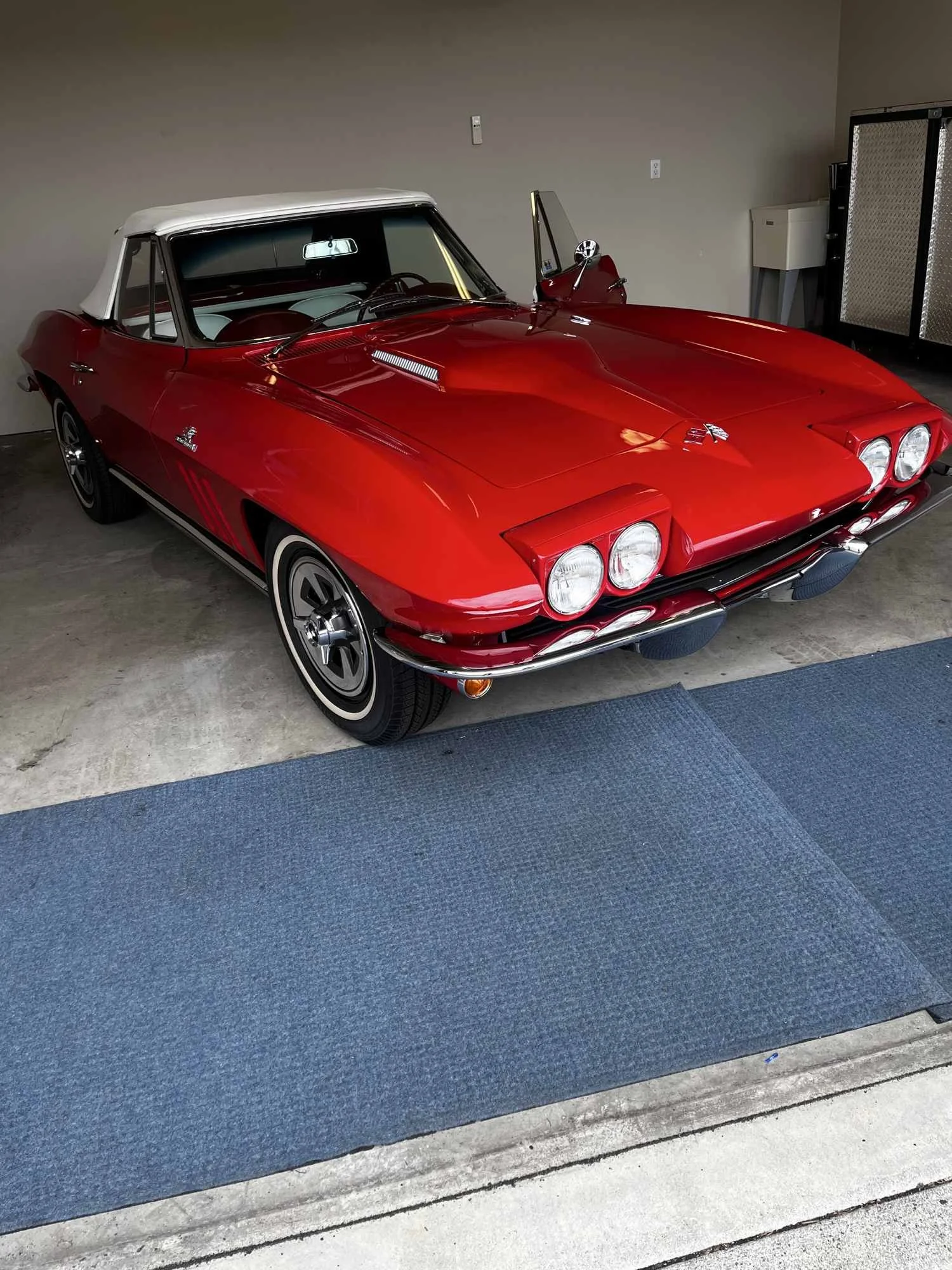 Red Corvette protected with ceramic coating and finished with a deep gloss by Bryanz Auto Detailing