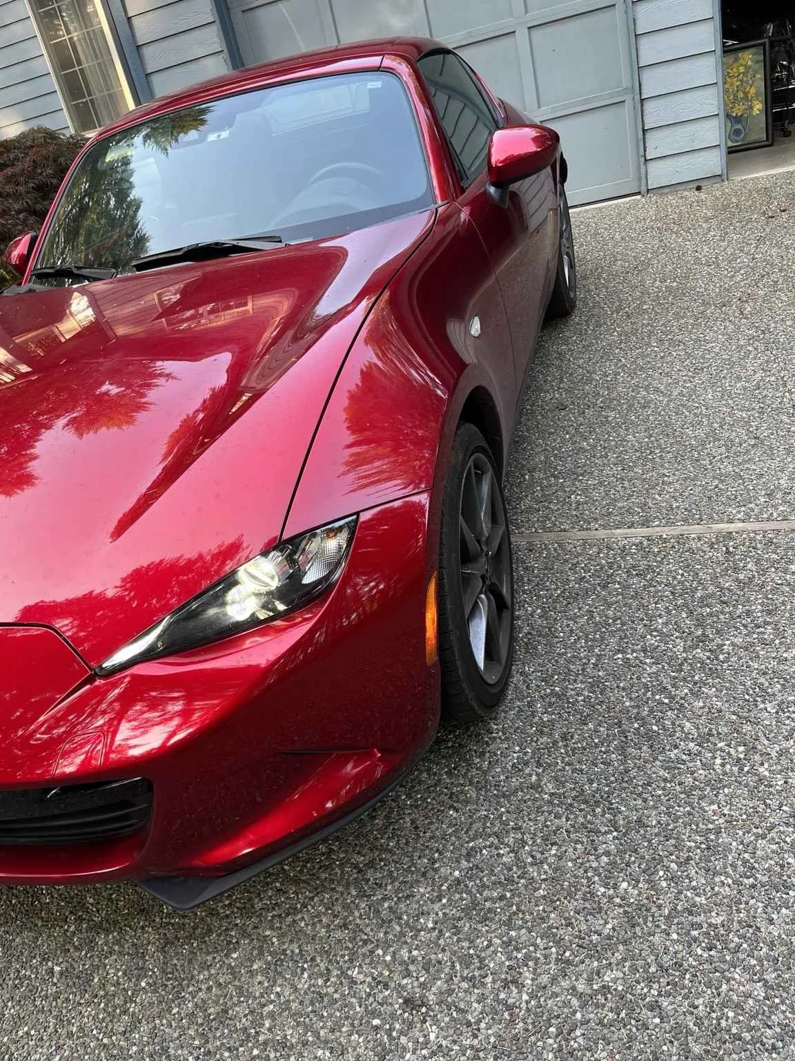 red sports car exterior detailing service in Olympia Washington