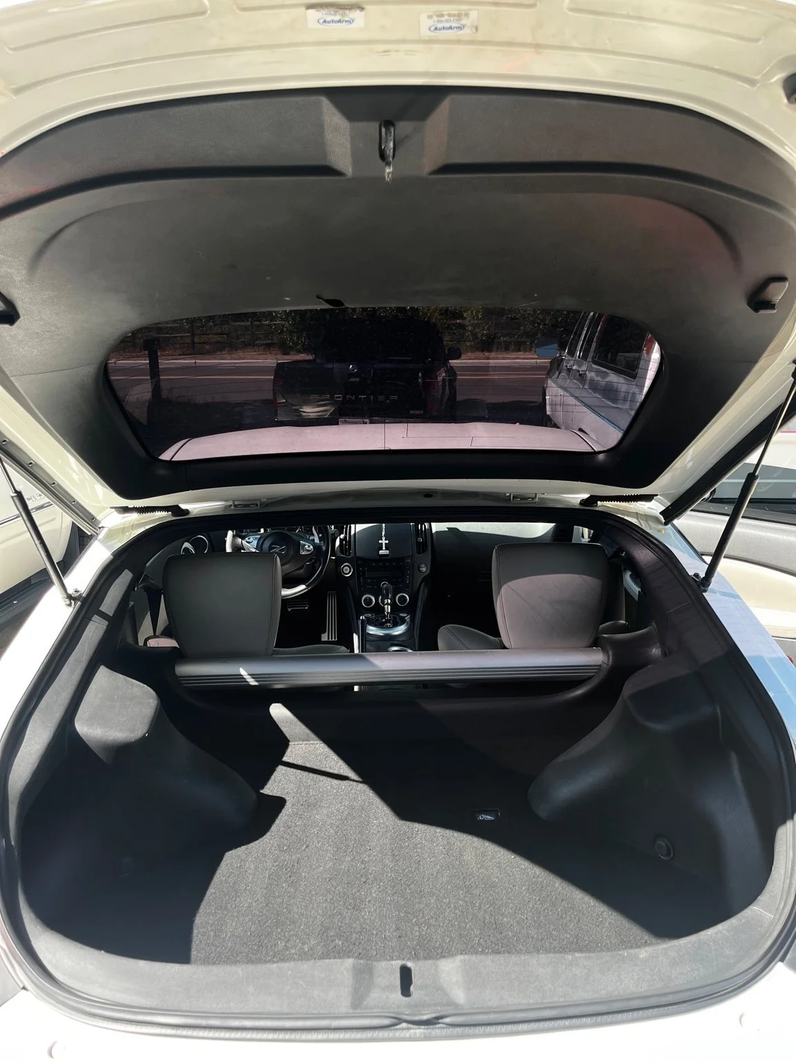After interior mold removal on a Nissan 370Z in Lake Tapps by Bryanz Auto Detailing with a clean trunk finish