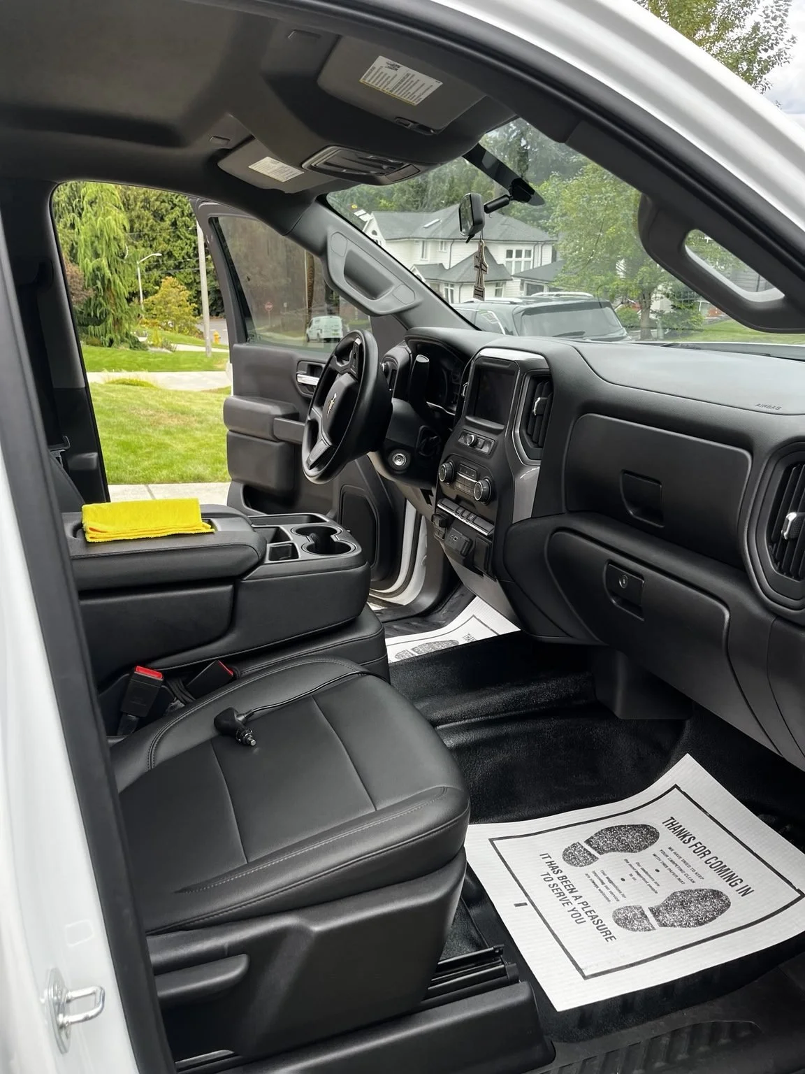Chevrolet Silverado passenger interior after mobile detailing in Des Moines, WA by Bryanz Auto Detailing