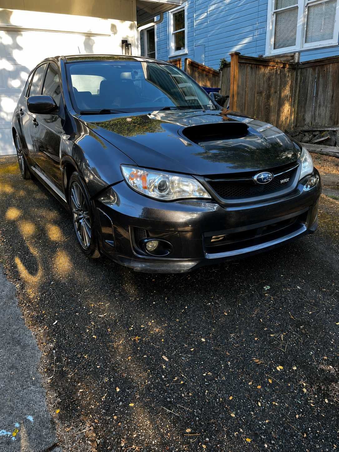 Subaru WRX after professional mobile wash and wax detailing in Tacoma, WA.