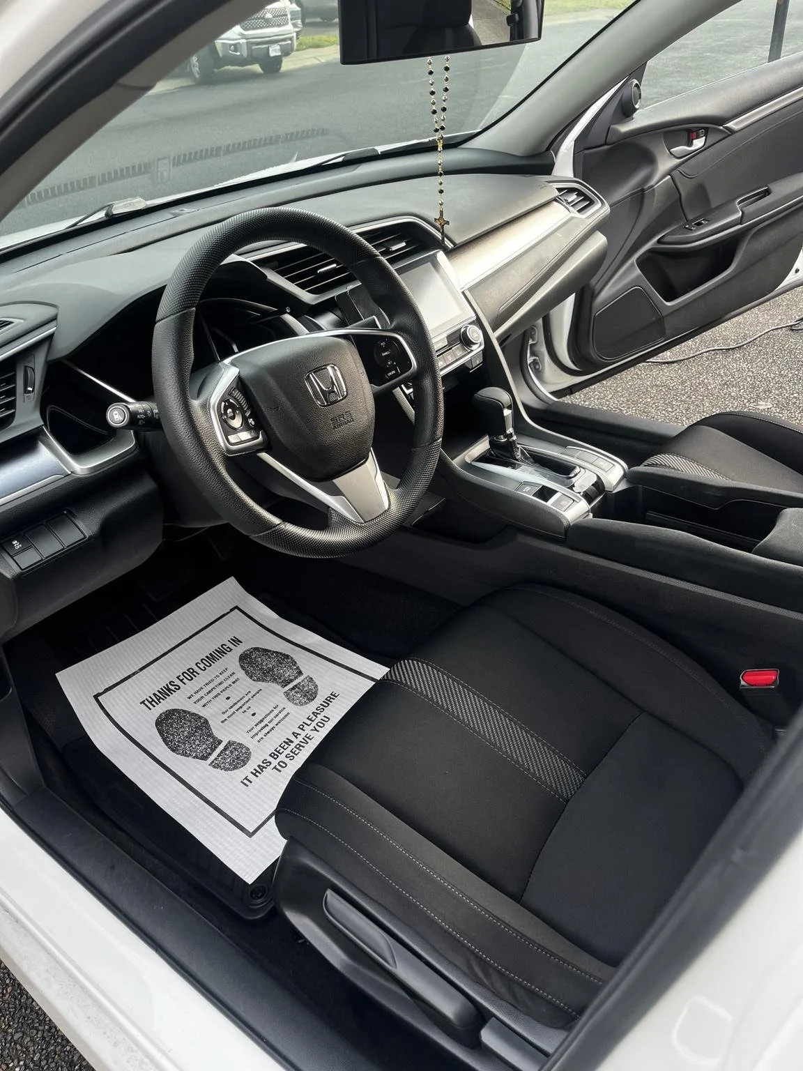 Mobile interior car detailing in Bellevue WA - Honda Civic interior deep cleaned by Bryanz Auto Detailing