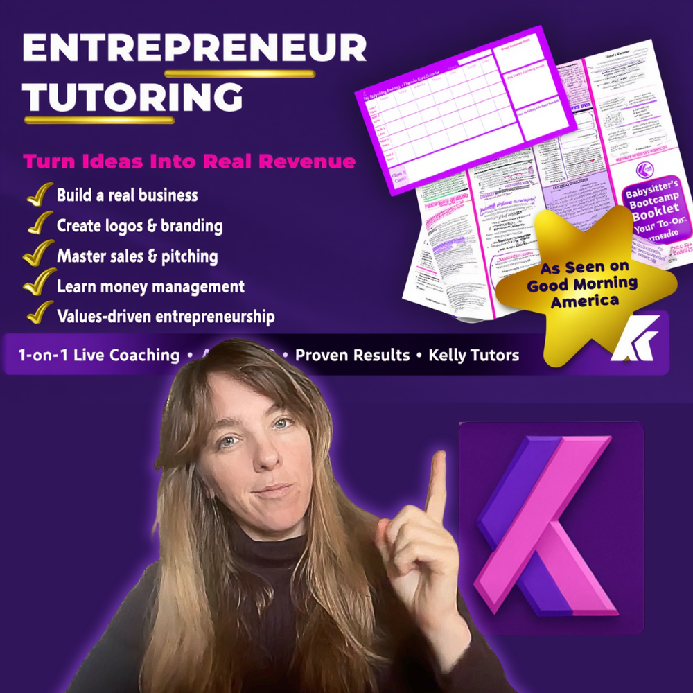 1-to-1 Kids Business Coaching: Build a Business (as Seen on GMA, Ages 5-14): Turn ideas into income. 1-on-1 coaching for young builders.