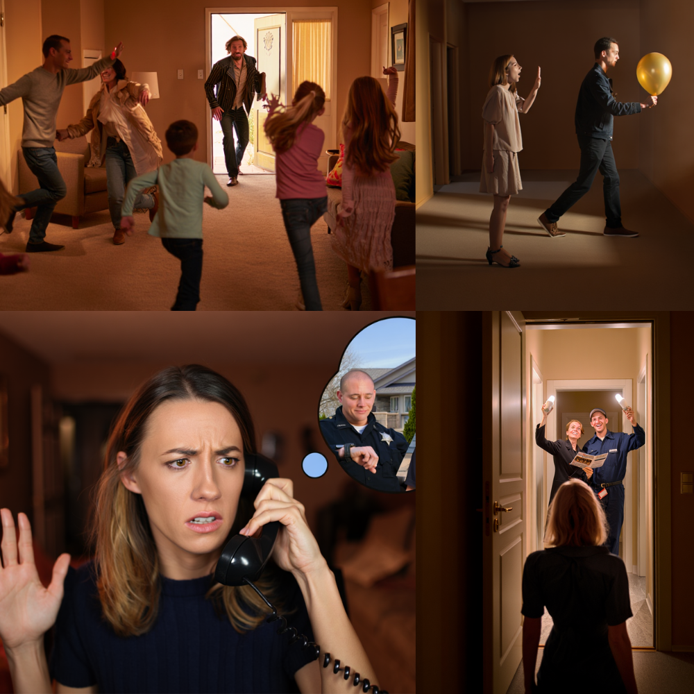 Unwelcomed Guest, Police Call, and Gold Balloon