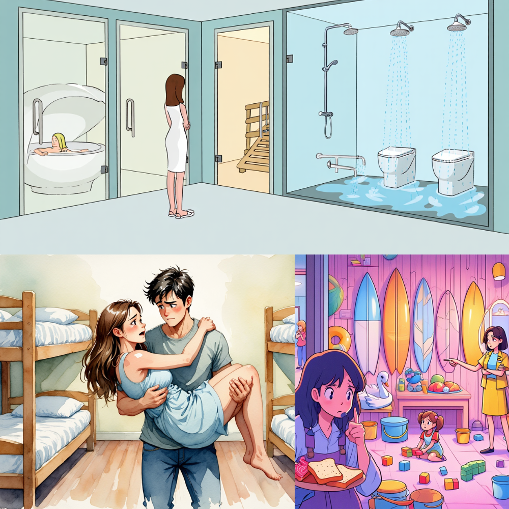 Bunk Bed Gaming, Solving Puzzles, Weird Sandwich Supplies, and Shower Toilet