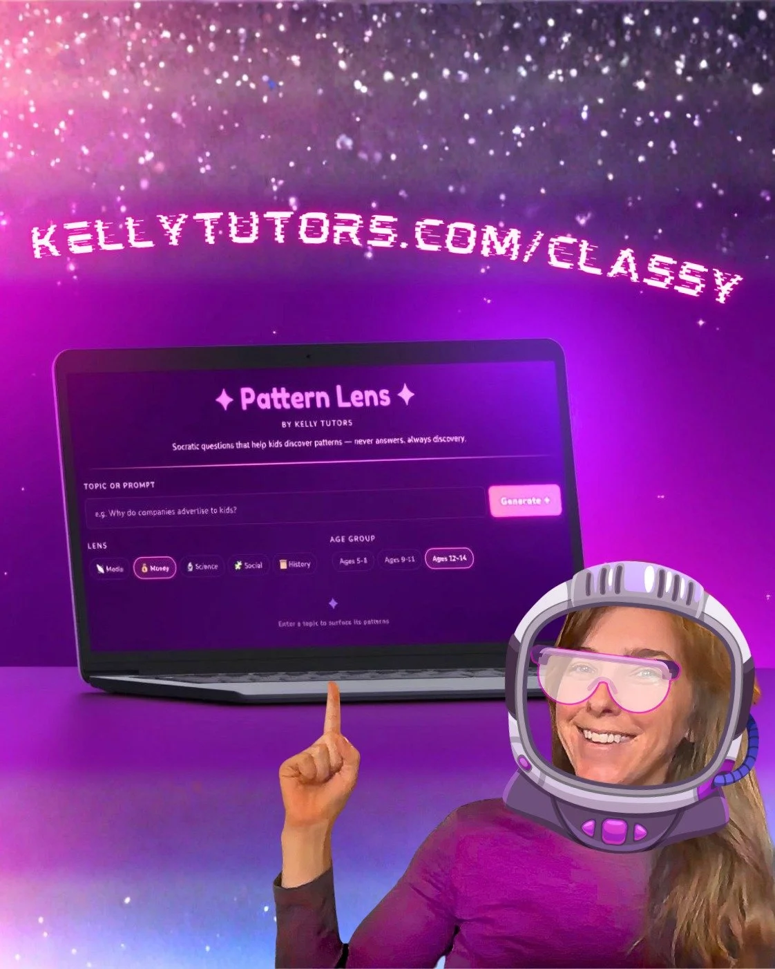 Kelly Tutors&rsquo; first AI-integrated website component is here.

Ask a question.
Get more questions back.
Challenge your thinking.
Notice patterns.
Come to your own conclusions.
Cause... 
&ldquo;Wait&hellip; why do we think that?&rdquo;
Right?

⭐️