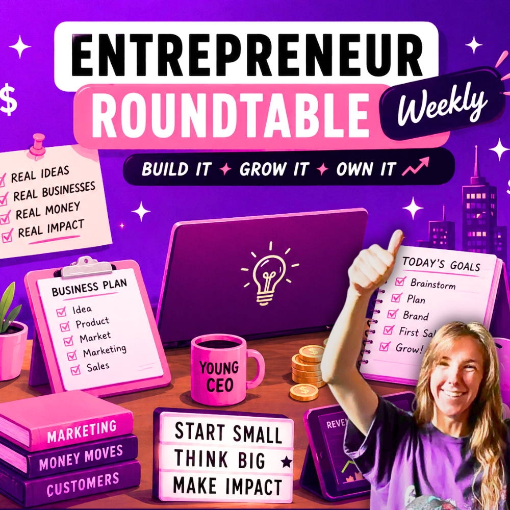 Kids Entrepreneur Weekly Round Table (Ages 7-12): Build it, grow it, own it. For young CEOs ready to start now.
