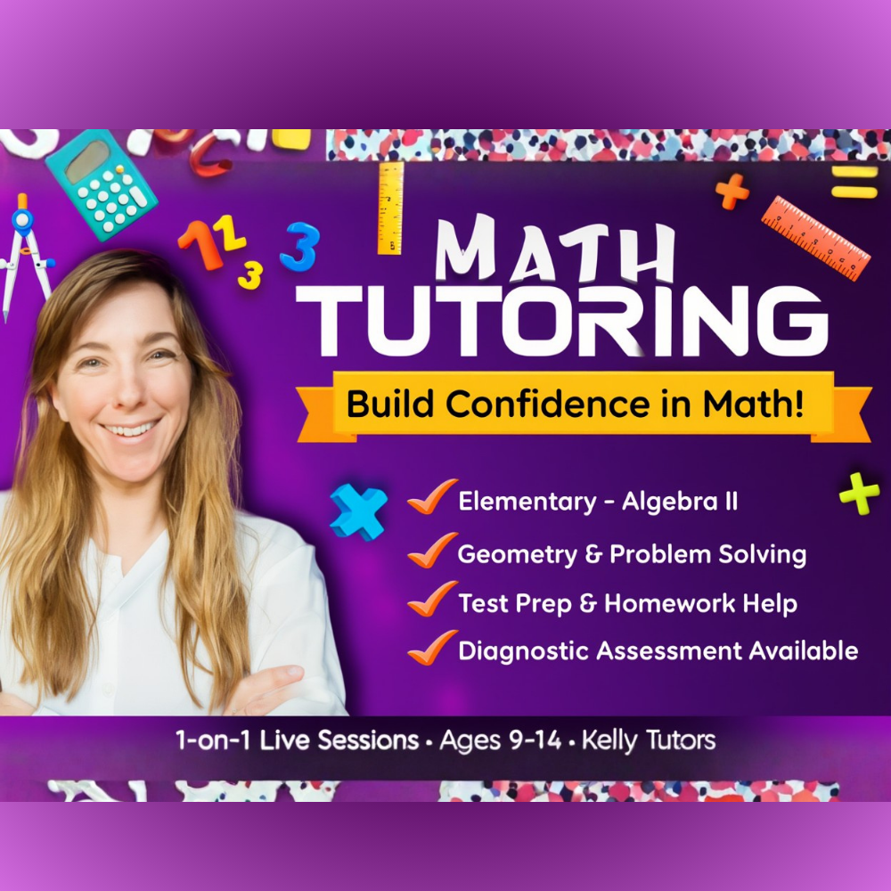 1-to-1 Math Tutoring: Build Confidence, Test Prep, & Catch Up (Ages 9+): Test prep, homework help, and real math confidence.