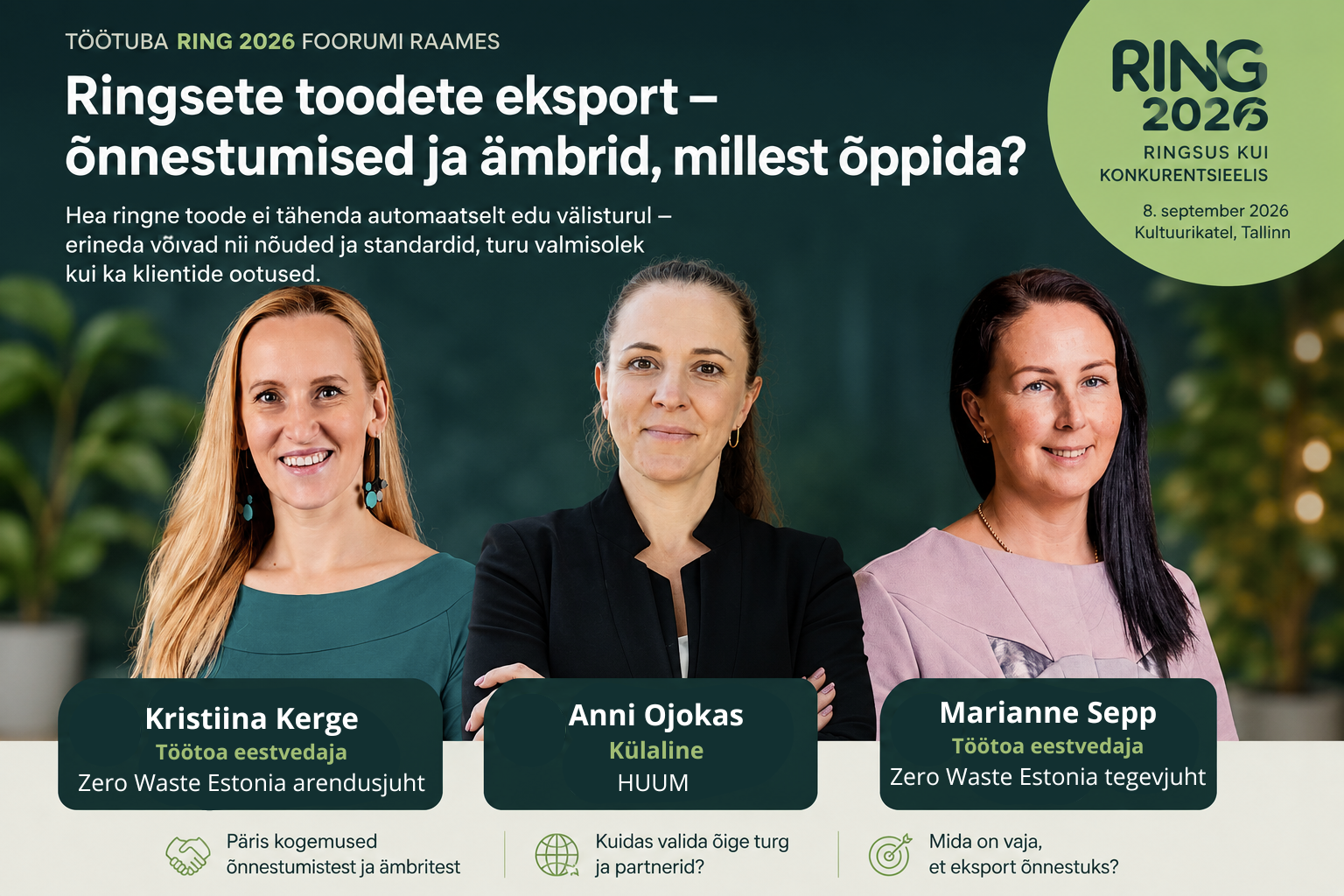 Töötuba: Ringsete toodete eksport – õnnestumised ja õppetunnid