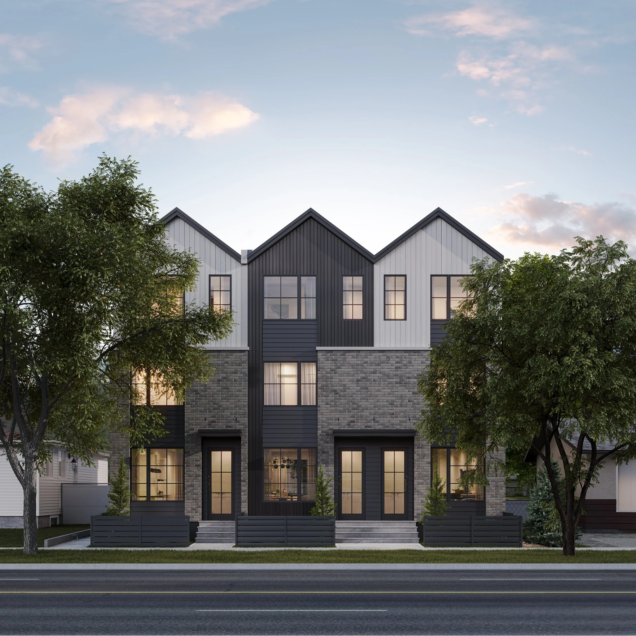 Town House Rendering Townhome Exterior Rendering | Visualize Your Townhome Today — TNT ...