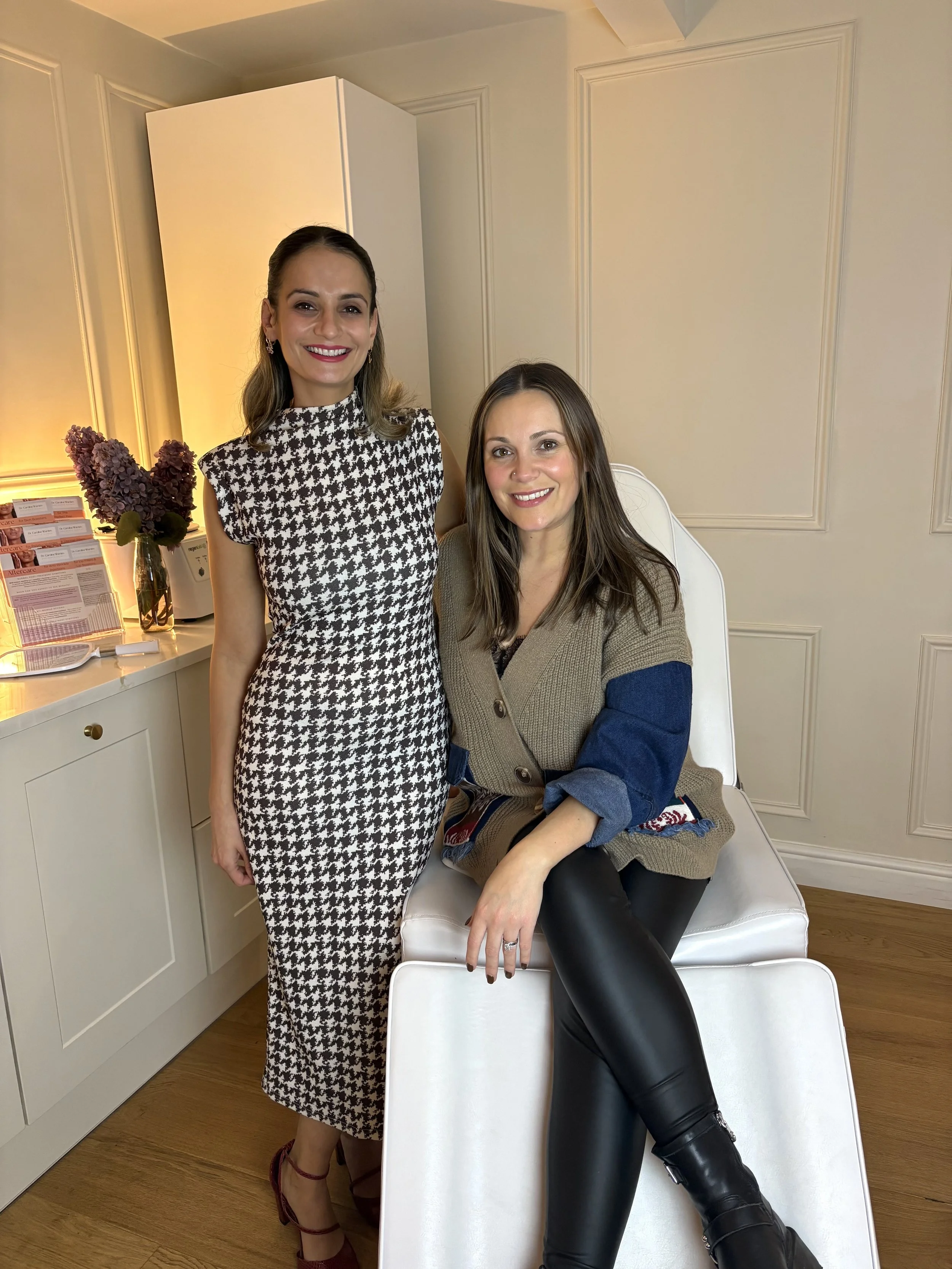 A photo of a consultation on a page about microneedling at dr caroline wardens doctor led skin & aesethetic clinic in hale, altrincham/south manchester