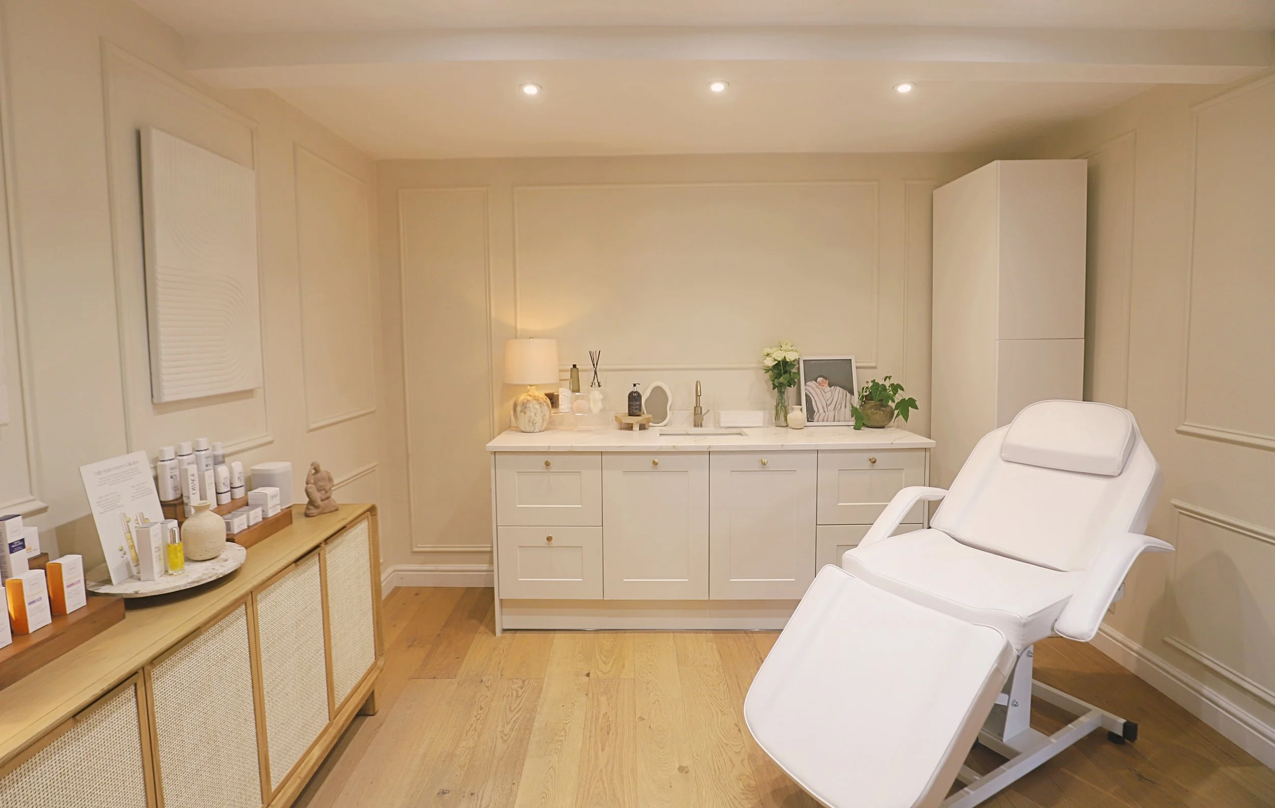 A photo of treatment room on a page about skin boosters such as profhilo, redensity 1 and NCTF by fillmed at dr caroline wardens doctor led skin & aesethetic clinic in hale, altrincham/south manchester