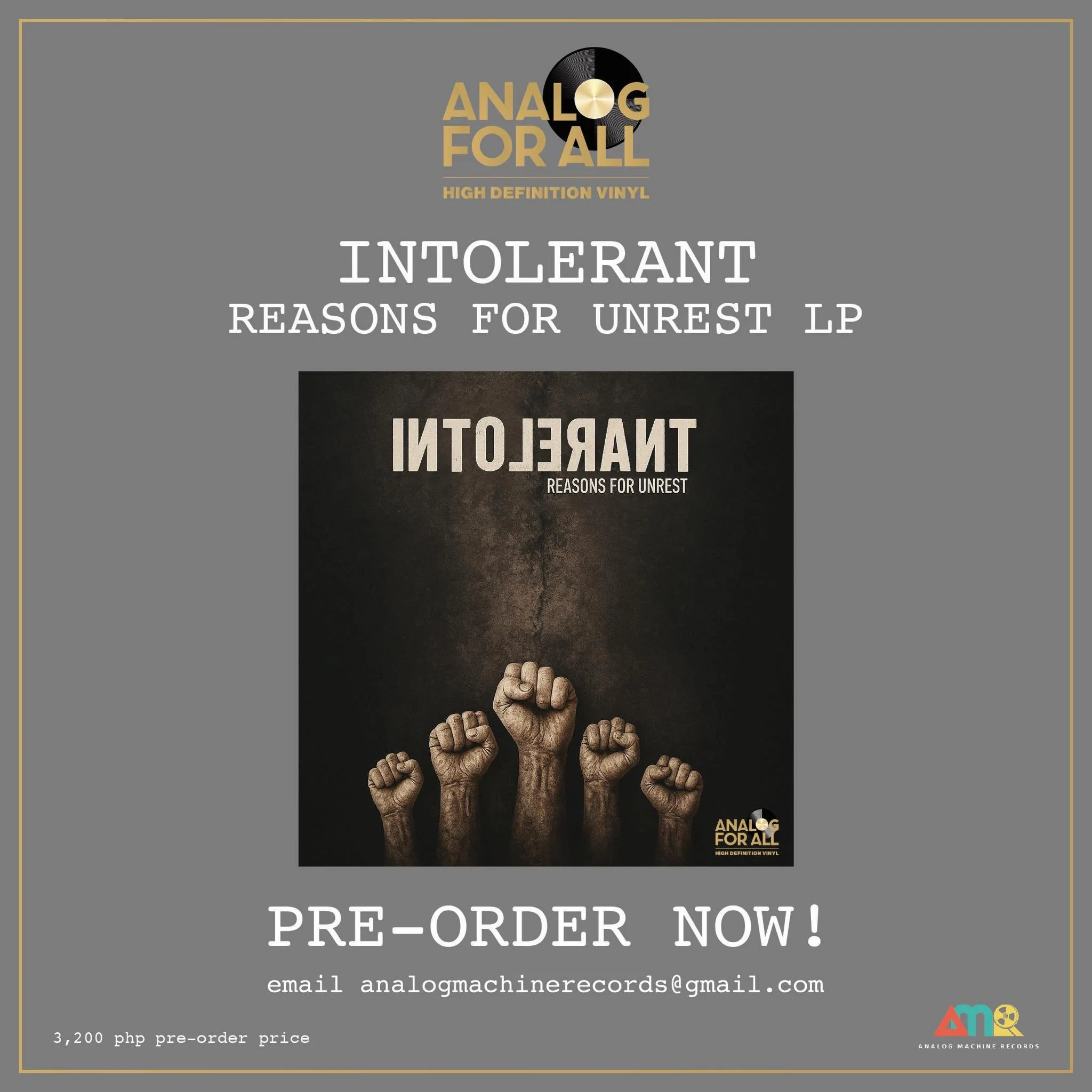 INTOLERANT  Reasons For Unrest LP
