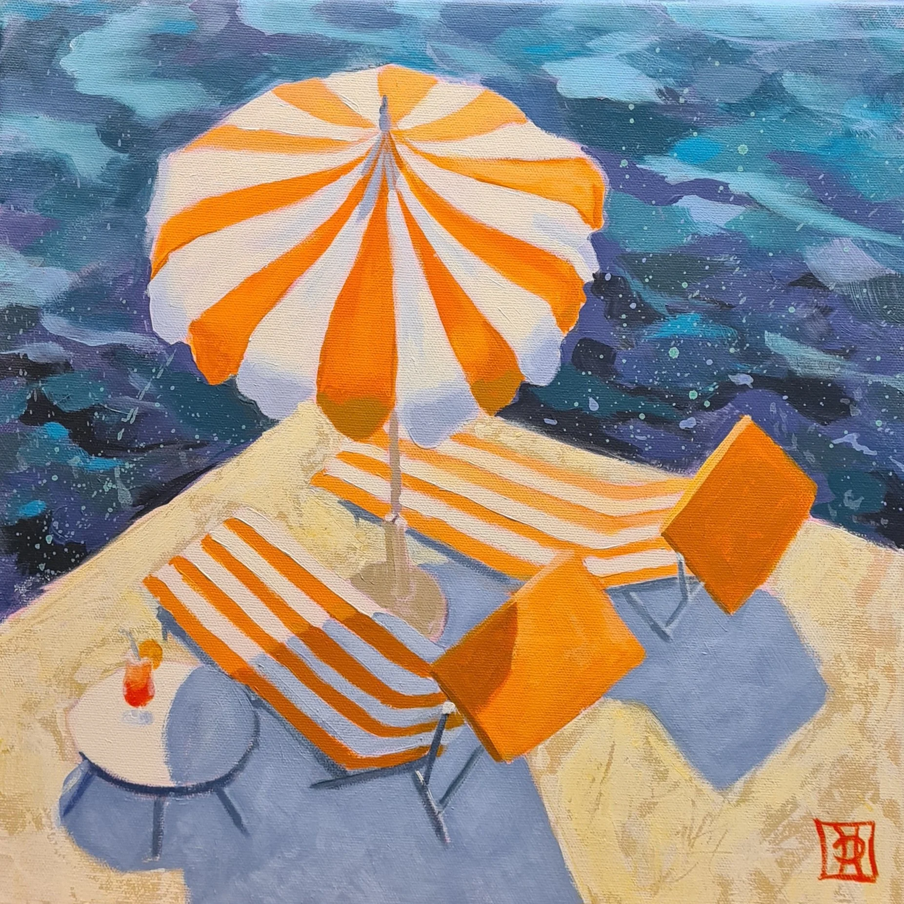 Mediteranea, 40x40cm, Acryl auf Leinwand