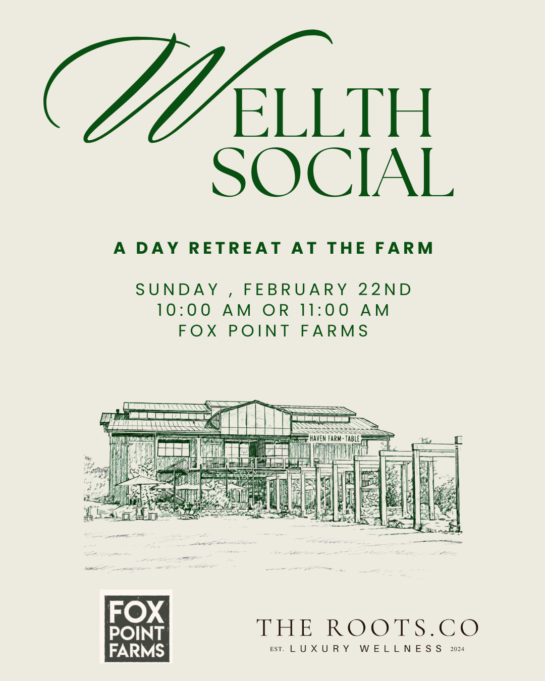 11 am WELLTH Social at Fox Point Farms