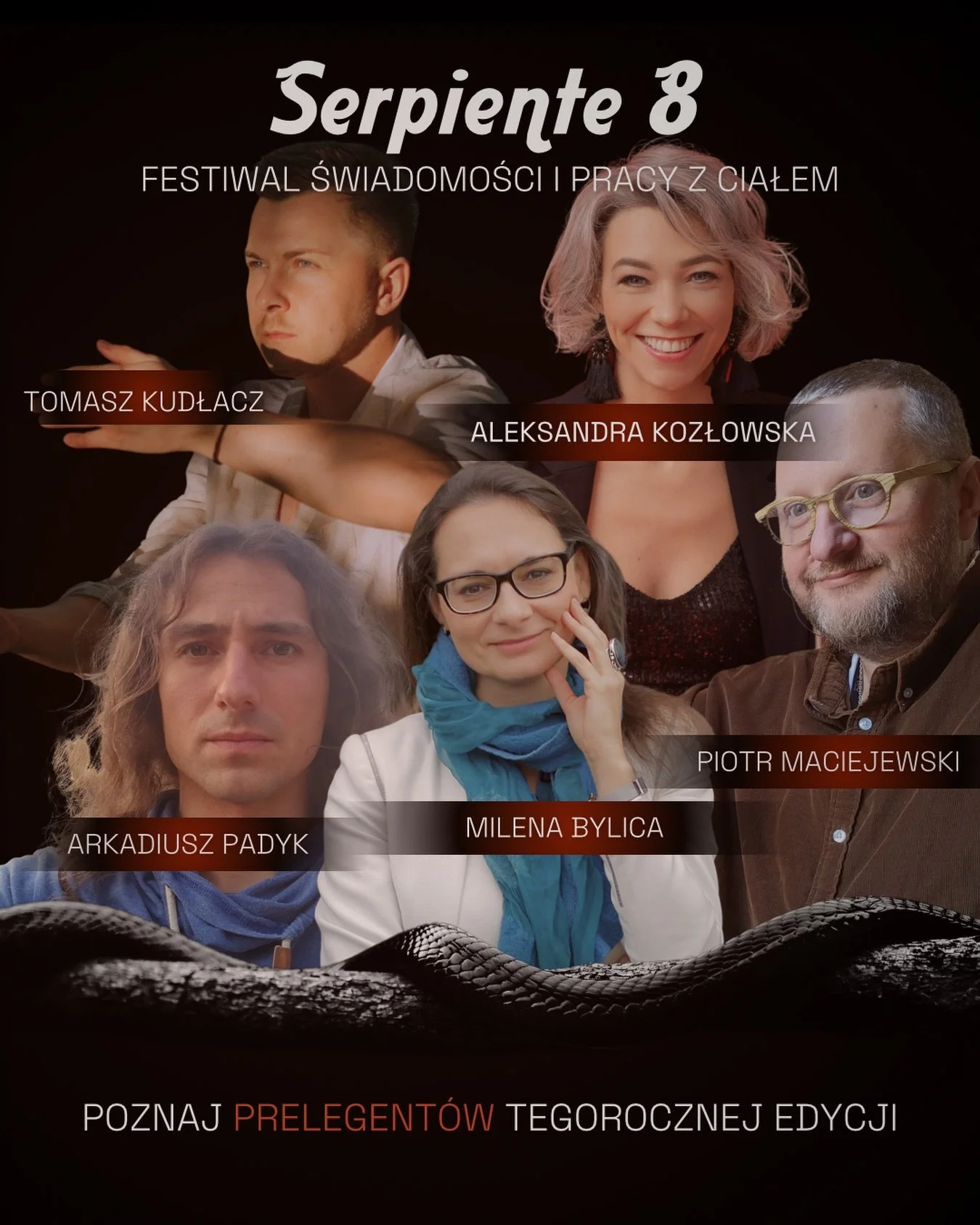 Oto twarze, kt&oacute;re ujrzycie już w ten weekend! Jeśli jeszcze nie wiecie jakie warsztaty poprowadzą to koniecznie sp&oacute;jrzcie na nasz program! 🐍

Link do bilet&oacute;w w bio.