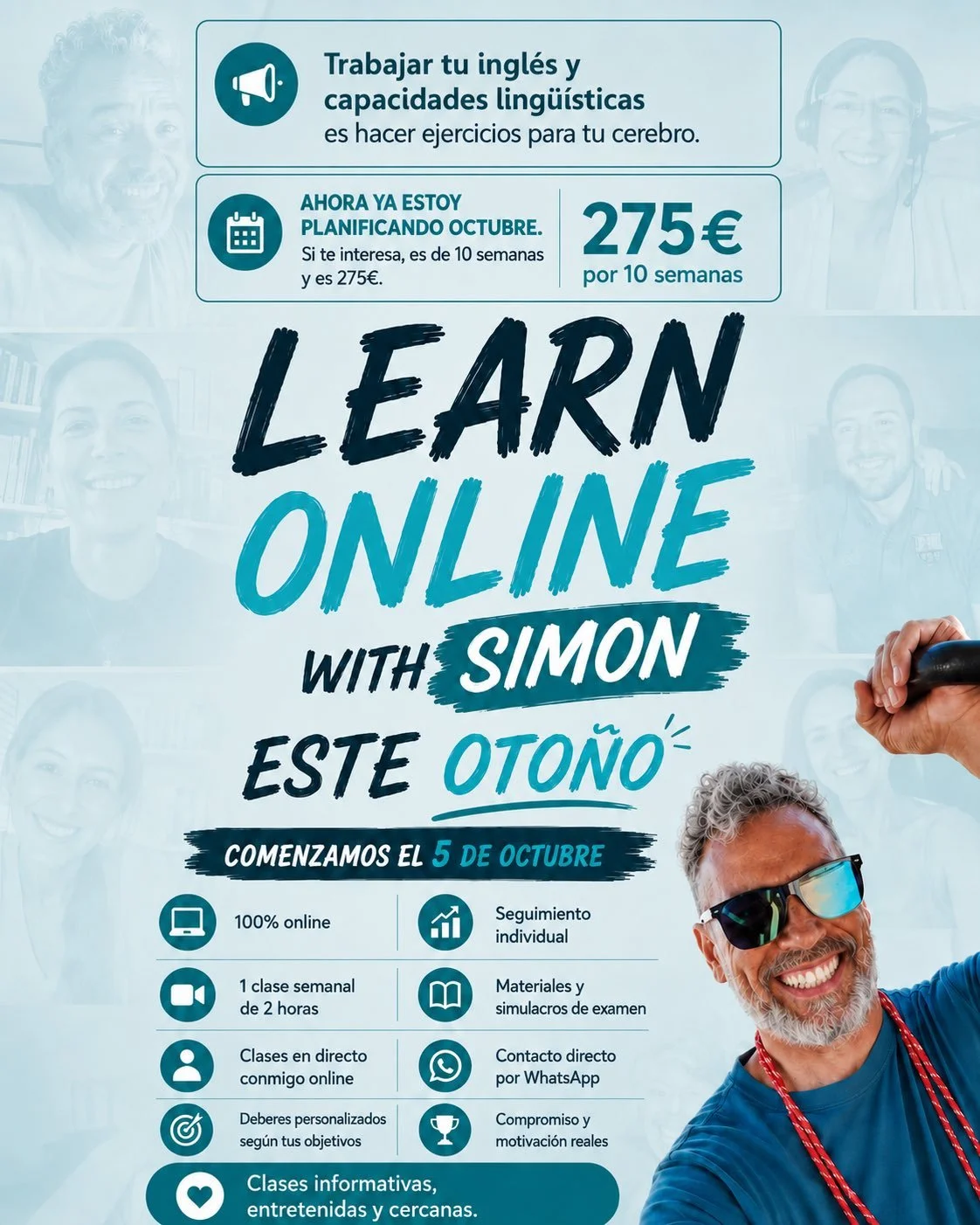 Aprende inglés online con Simon