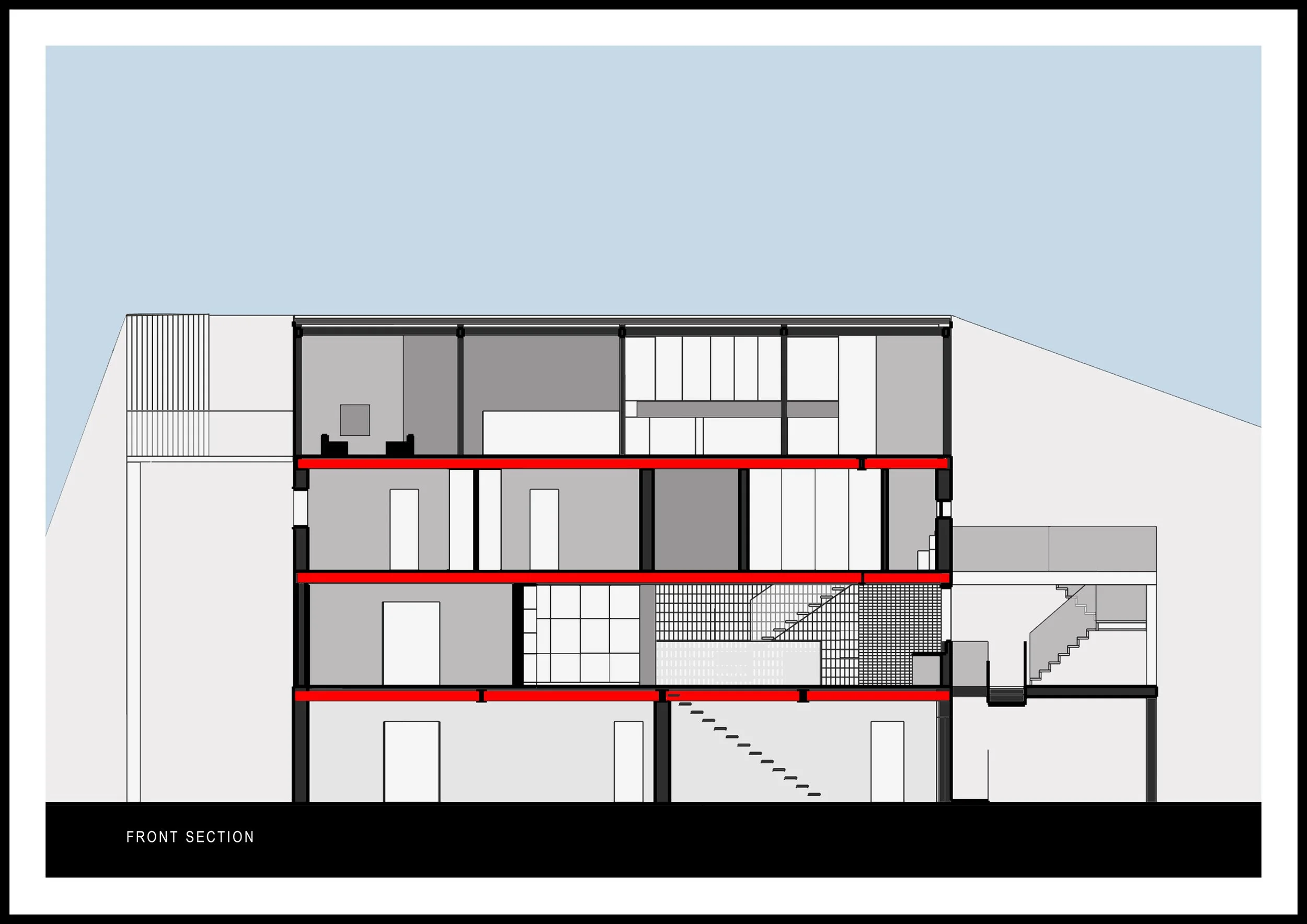 Bespoke residential design. Front section.