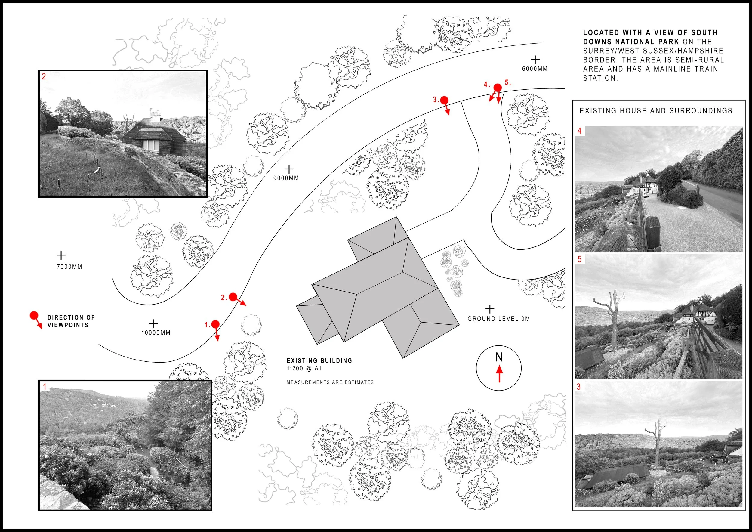 Bespoke residential existing site view by Camilla Doig Lorentzen