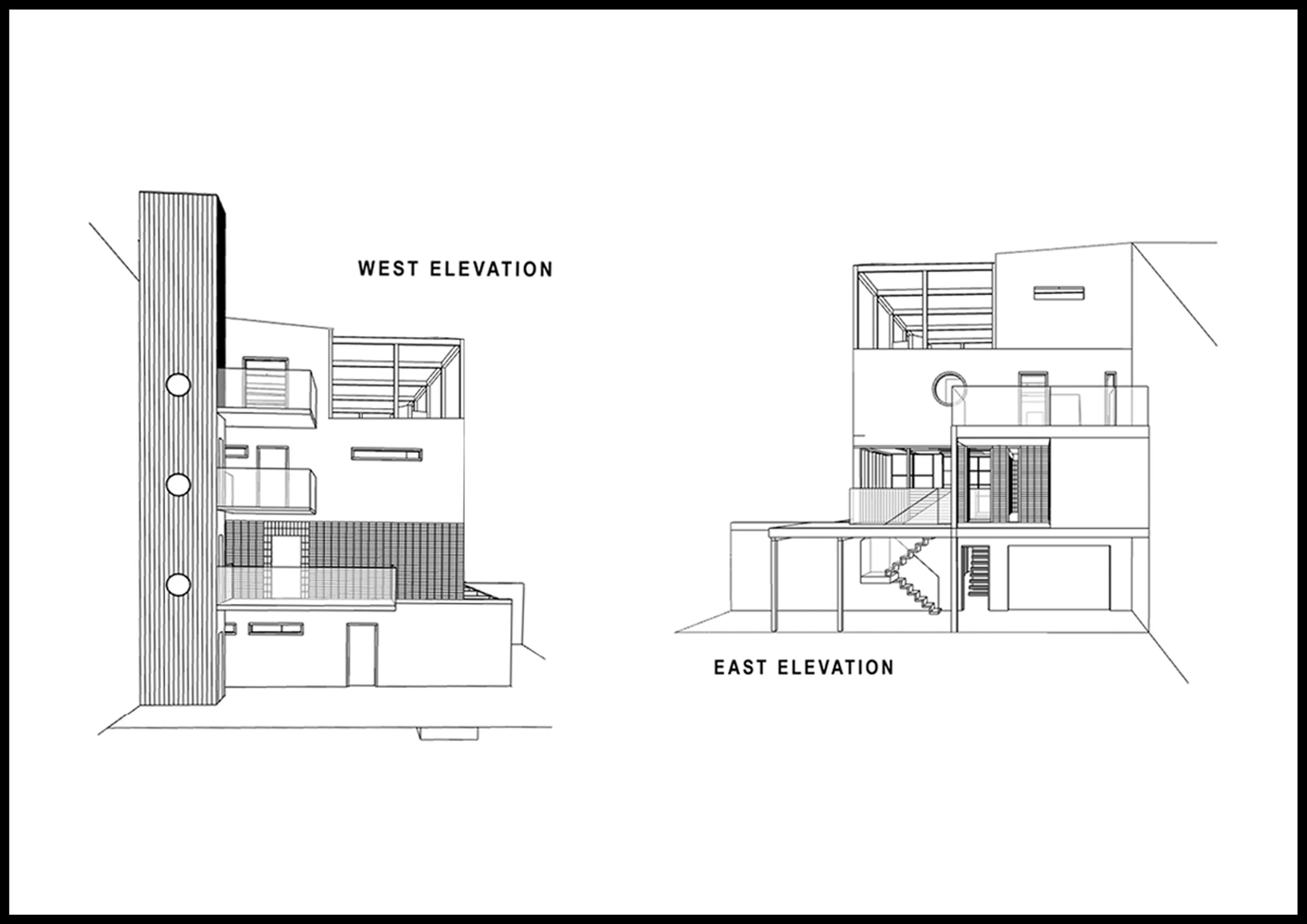 West & East Elevations