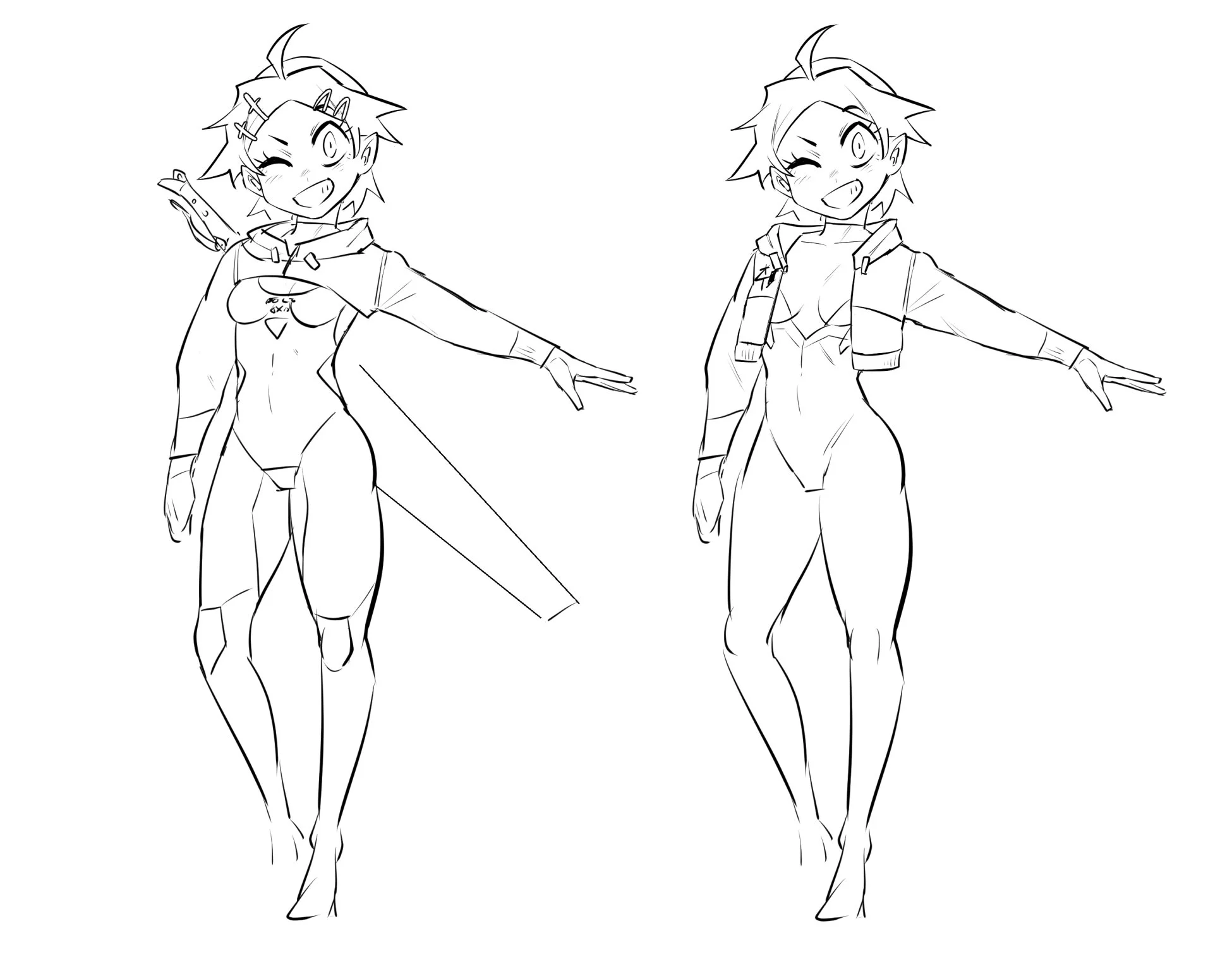 More MC outfit exploration. I cannot deny I love girls in skintight bodysuits.
