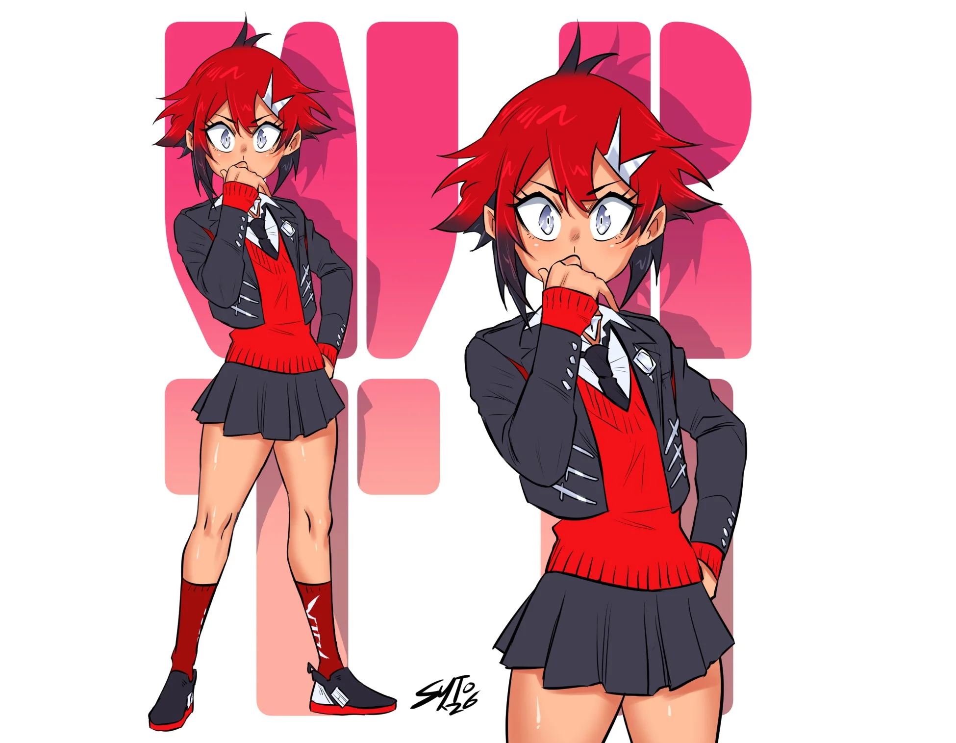 MC uniform key art test. Was also experimenting with using typography to flesh out WRTH's graphical direction & aesthetic.