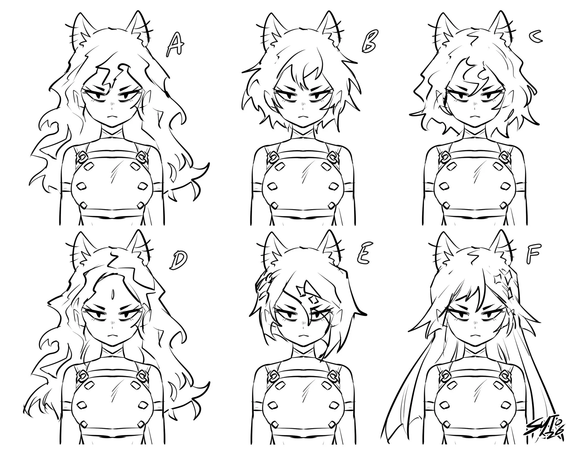 Julie hairstyle exploration.
