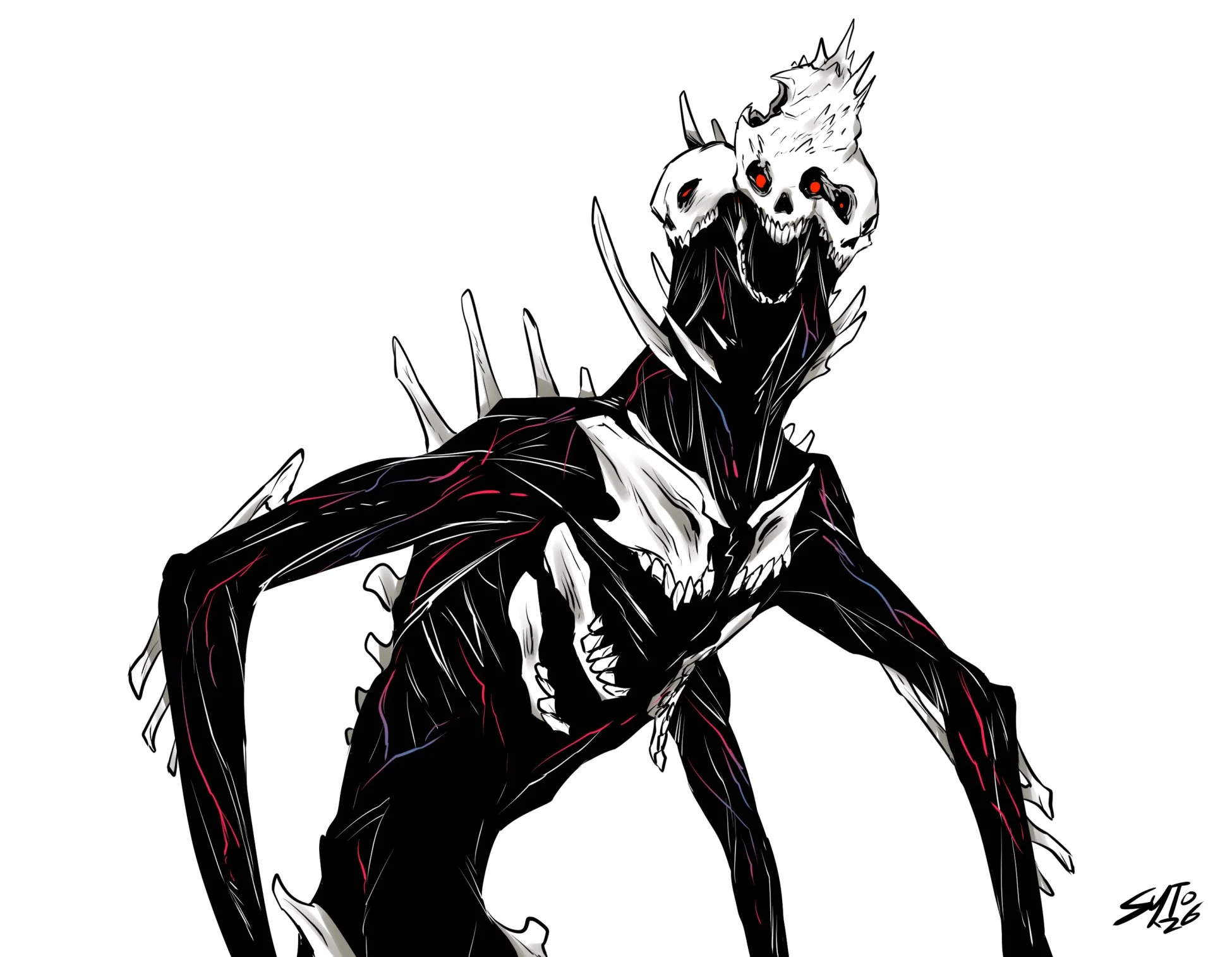 Concept art of a SCAR, the main monstrous antagonist force in WRTH.