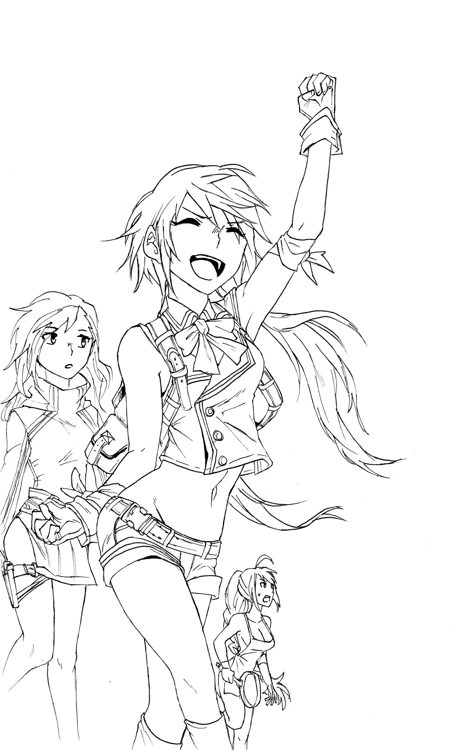 Kokona and Nana. Summoner: Strike was more straightforwardly a fun fantasy story that didn't take itself as seriously as Immemorial. Here, Koko became less serious and more spunky, with simple goals of being a leader of her own adventuring guild.