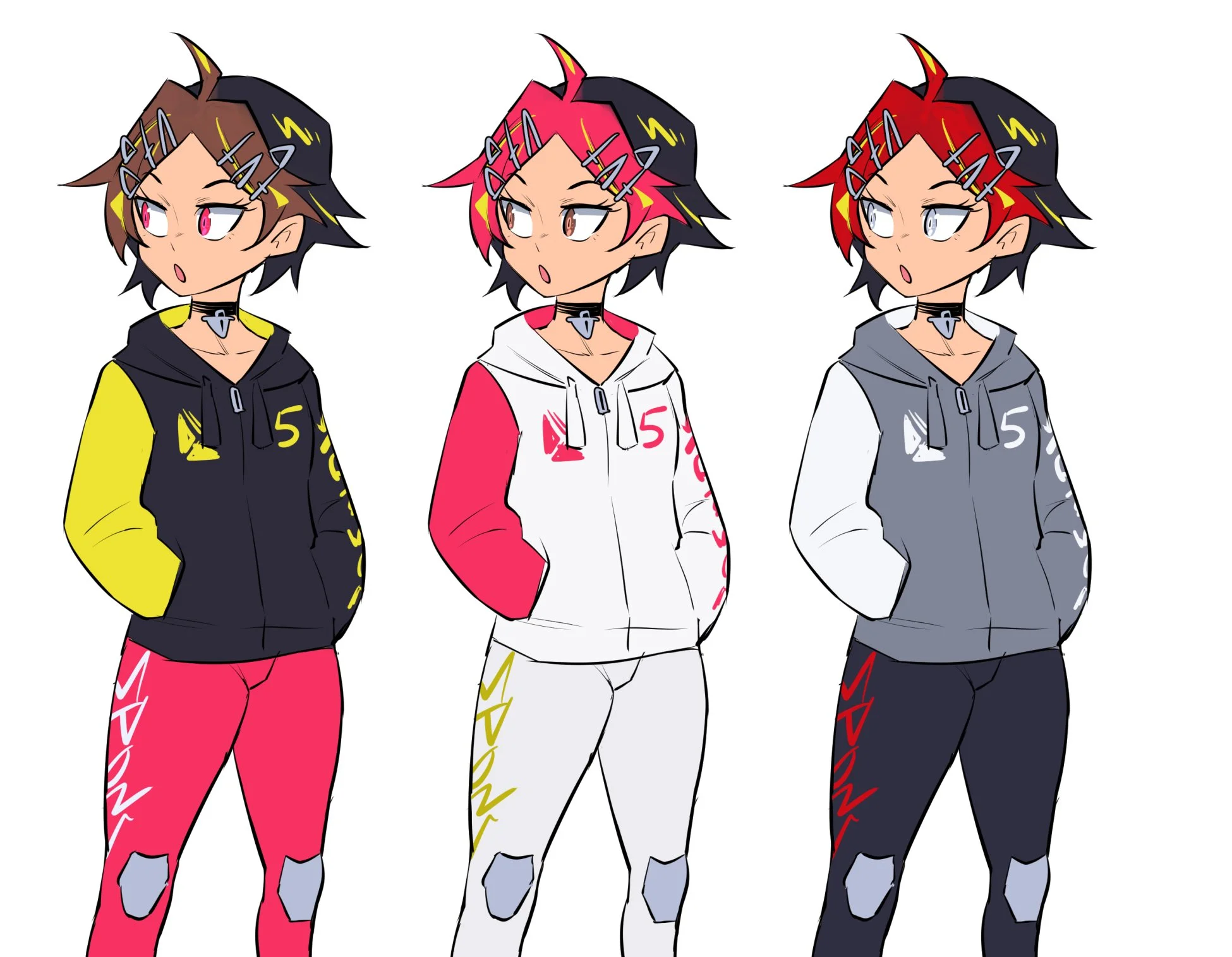 MC rework. At this point I was experimenting with a slightly more futuristic, sci-fi lean to the character designs.