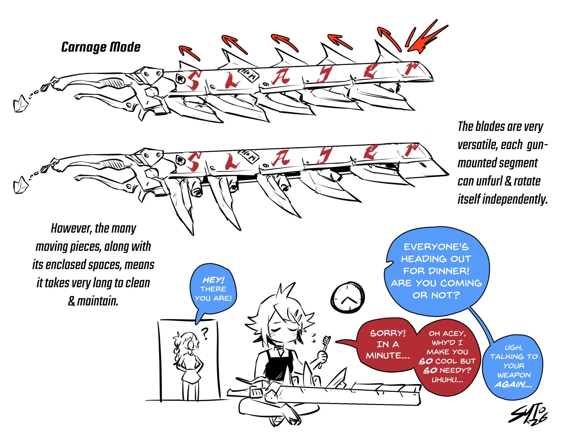Initial concept for MC's weapon #2.