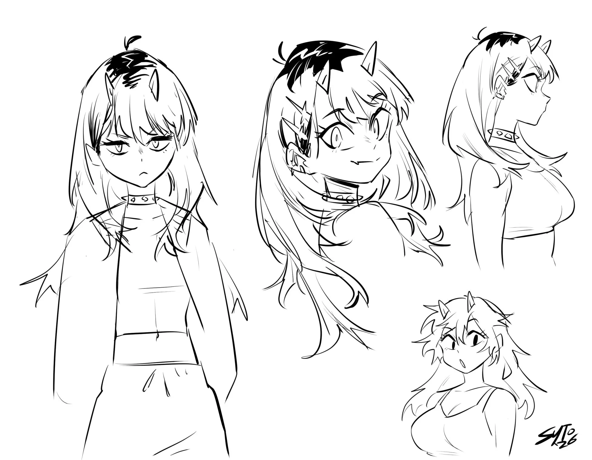 More Helia hair concepting...