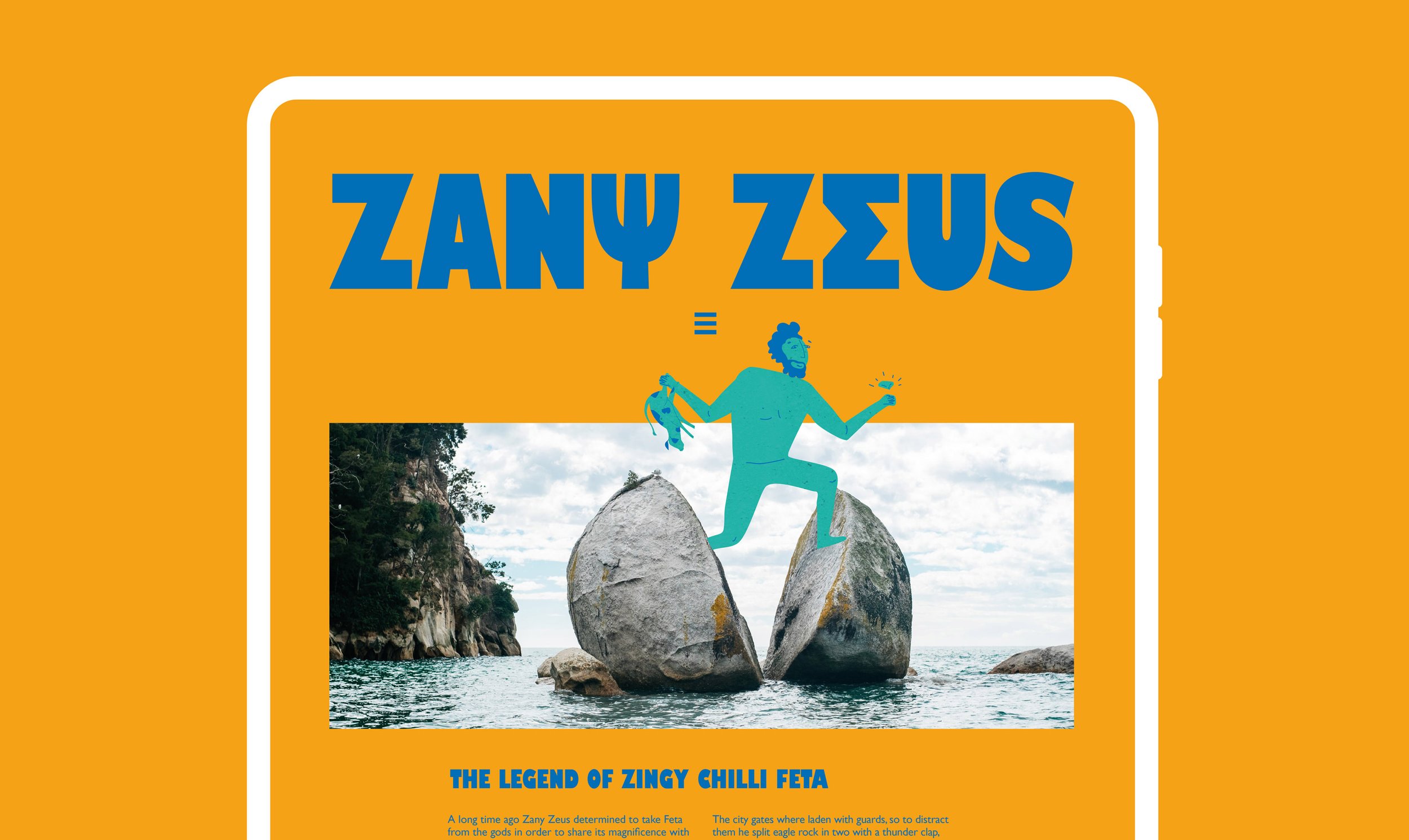 Zany Zeus Website design