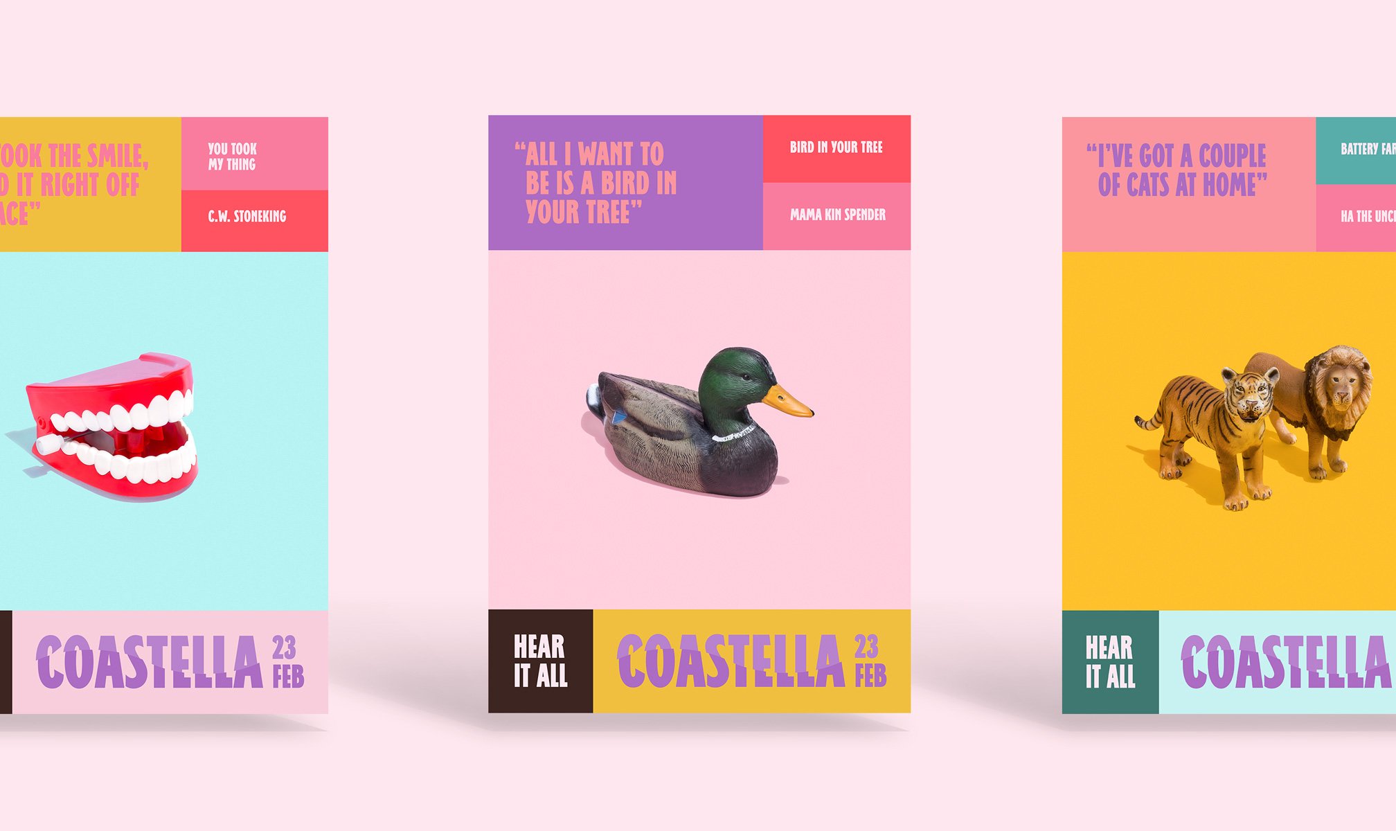 Coastella music festival poster designs